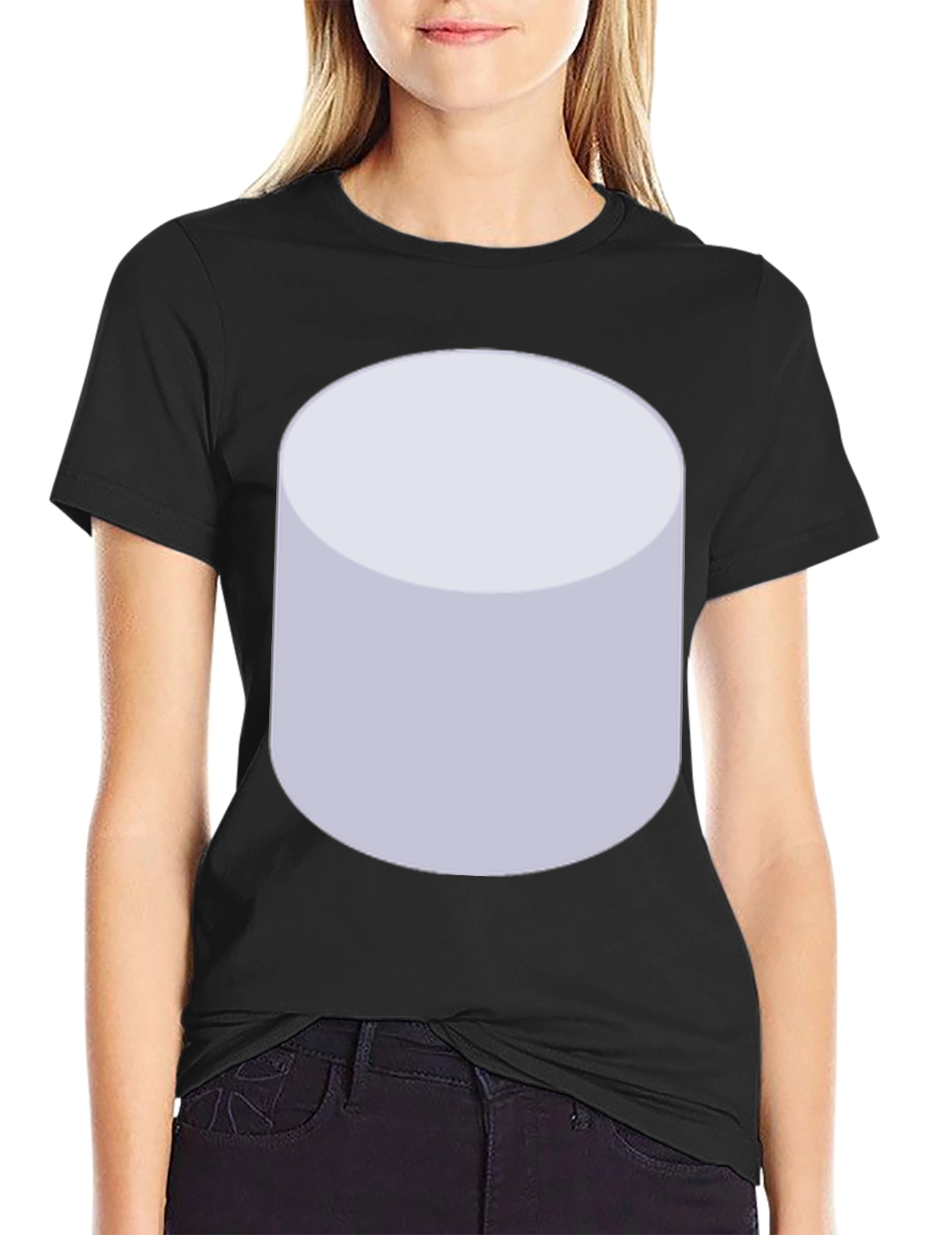 Marshmallow Graphic Tee - Unisex Black T-Shirt
