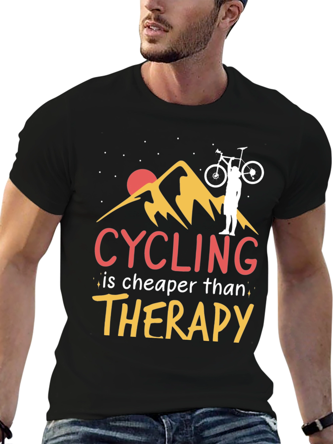 Cycling Therapy Graphic T-Shirt