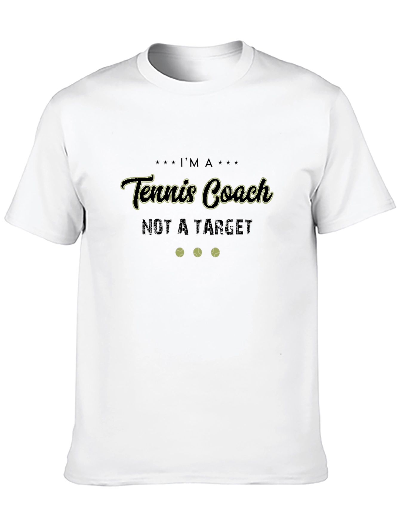 Tennis Coach T-Shirt - Black Graphic Tee