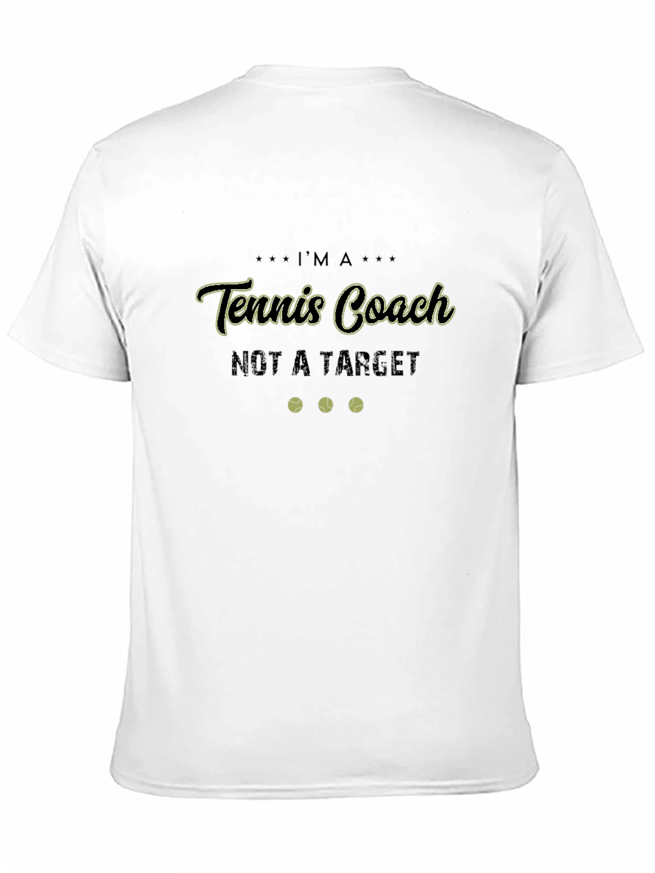 Tennis Coach T-Shirt - Black Graphic Tee