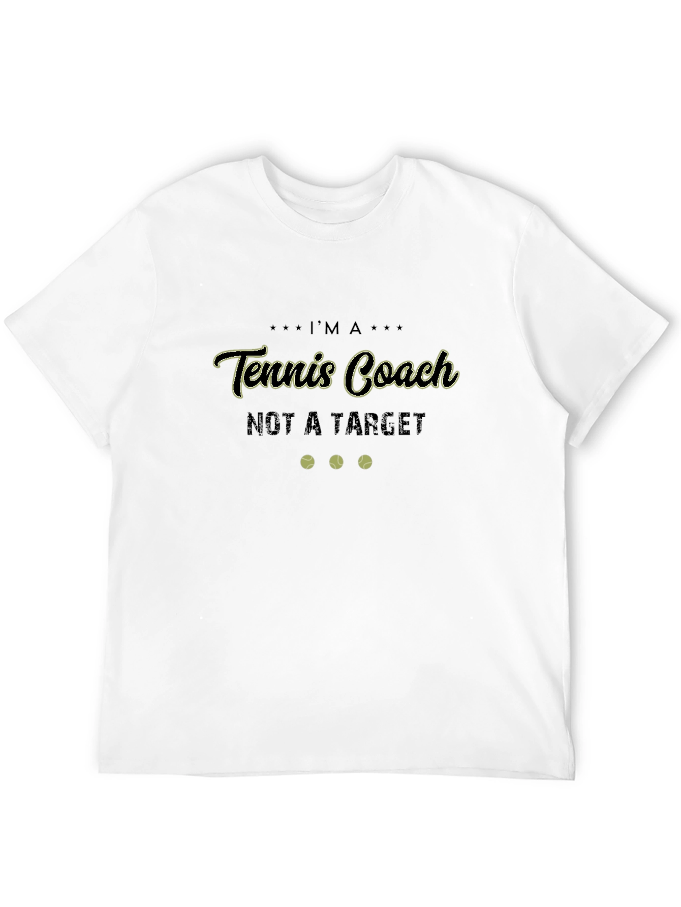 Tennis Coach T-Shirt - Black Graphic Tee