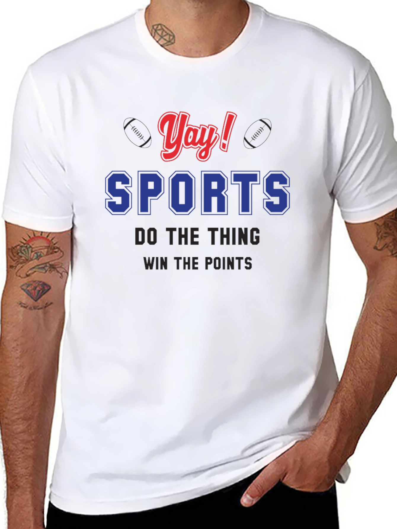 Yay! Sports T-Shirt - Black Cotton Tee