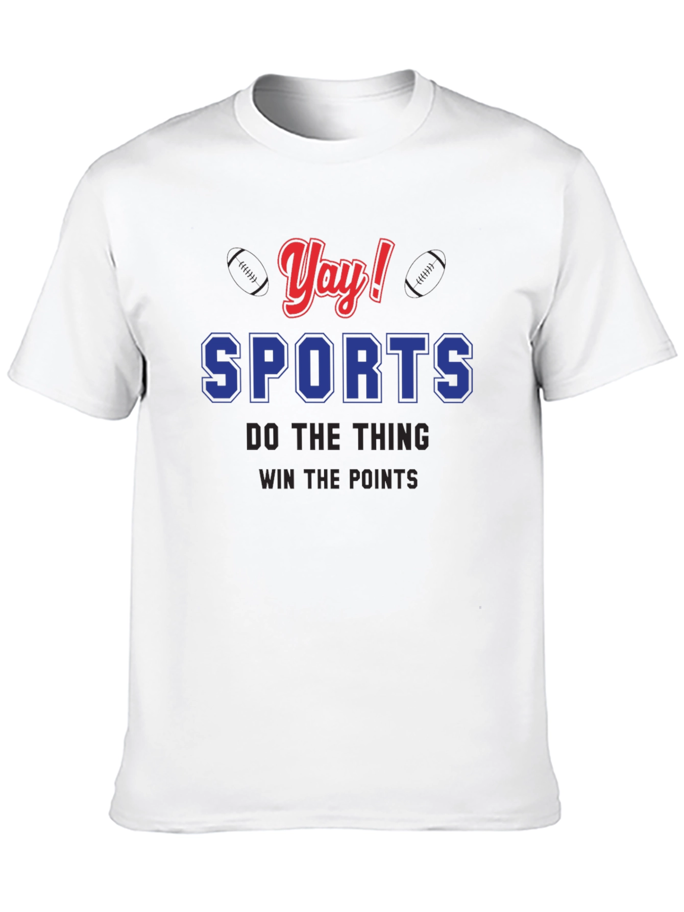 Yay! Sports T-Shirt - Black Cotton Tee
