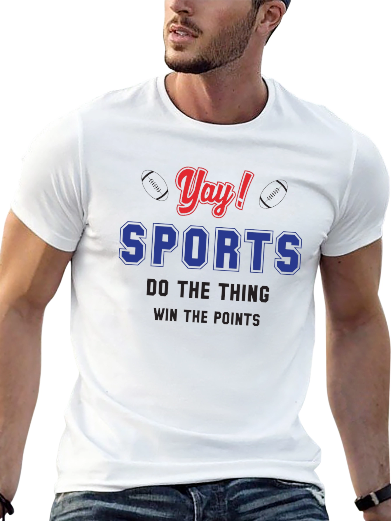 Yay! Sports T-Shirt - Black Cotton Tee