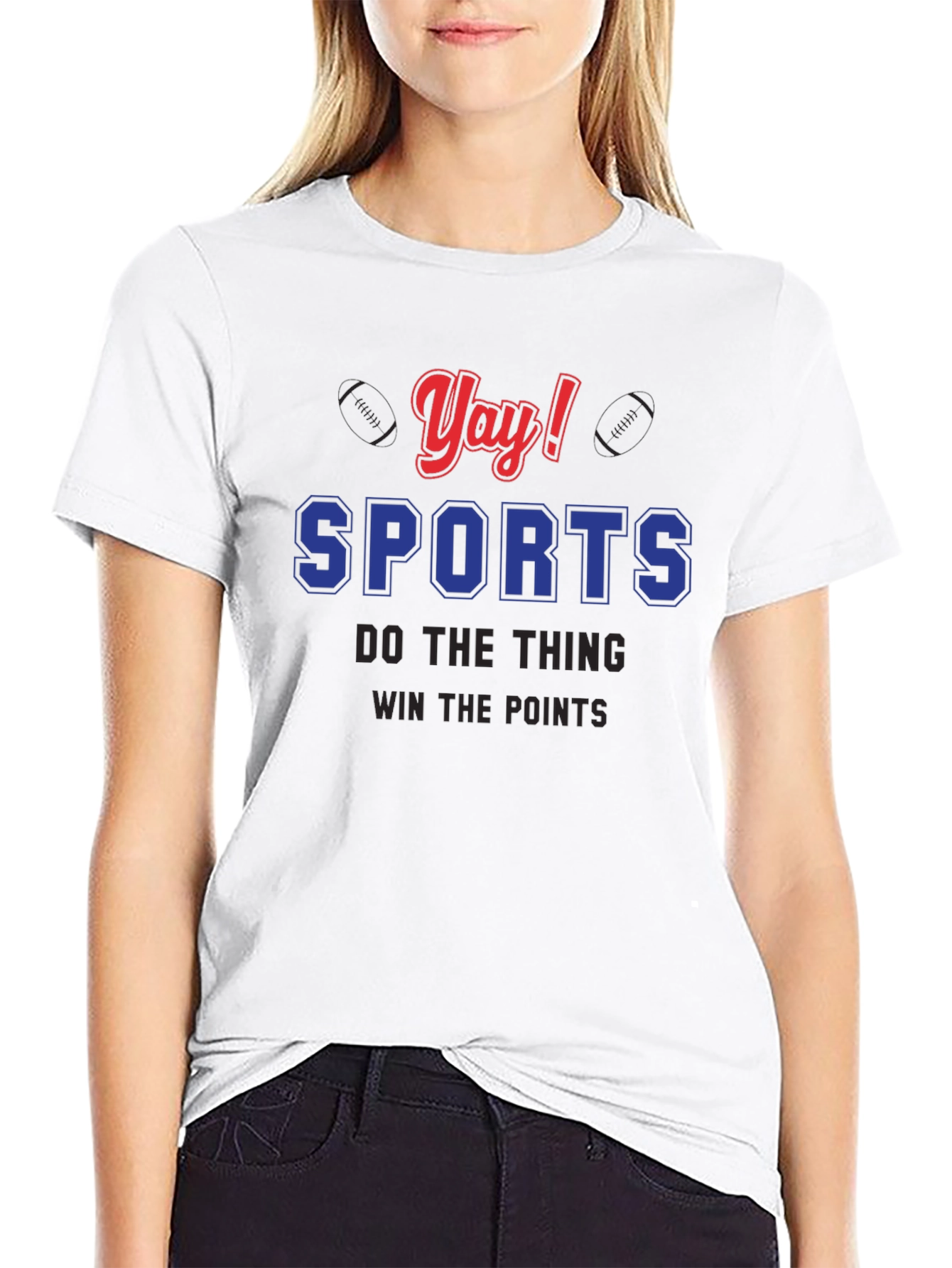 Yay! Sports T-Shirt - Black Cotton Tee