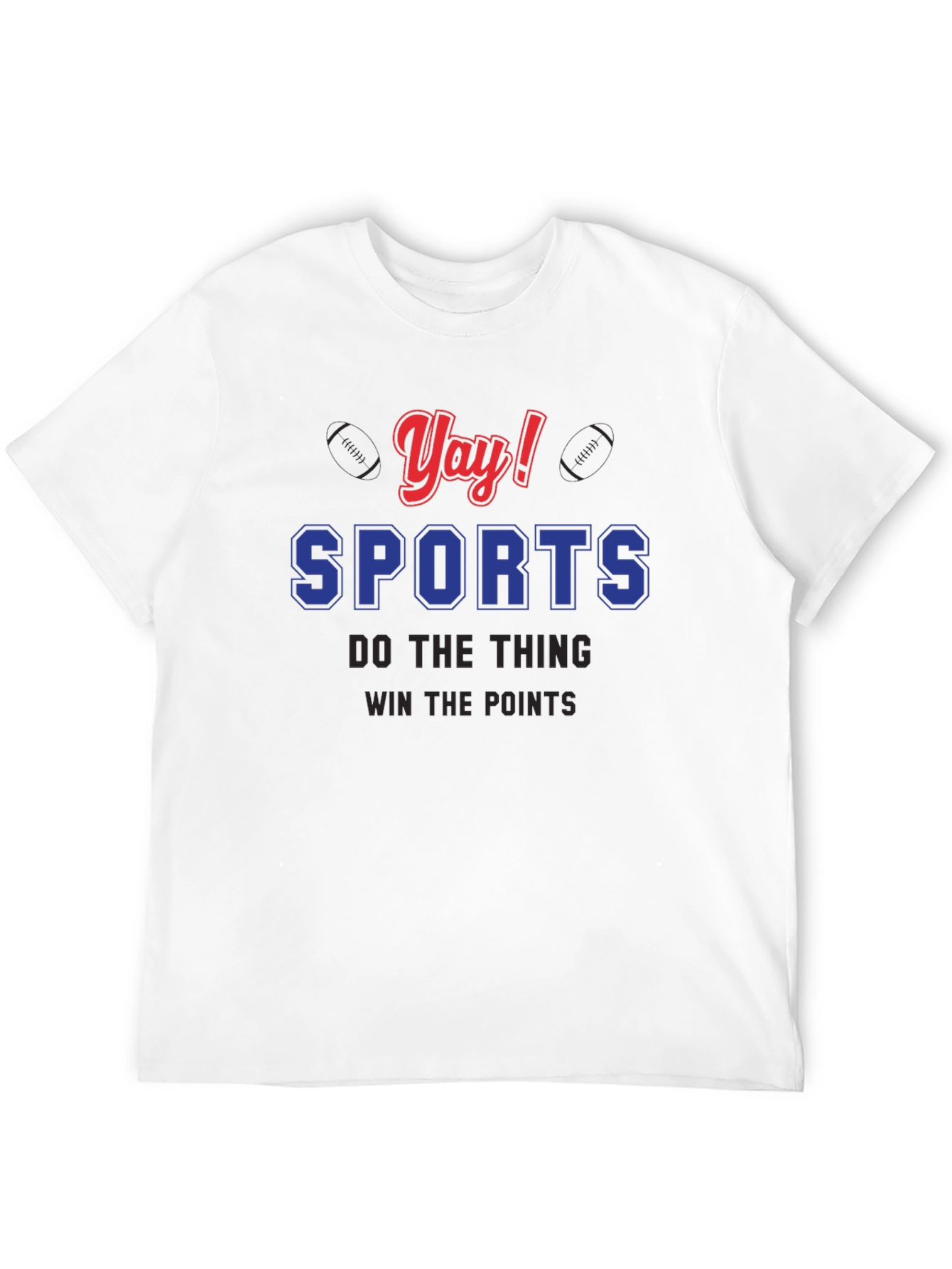 Yay! Sports T-Shirt - Black Cotton Tee