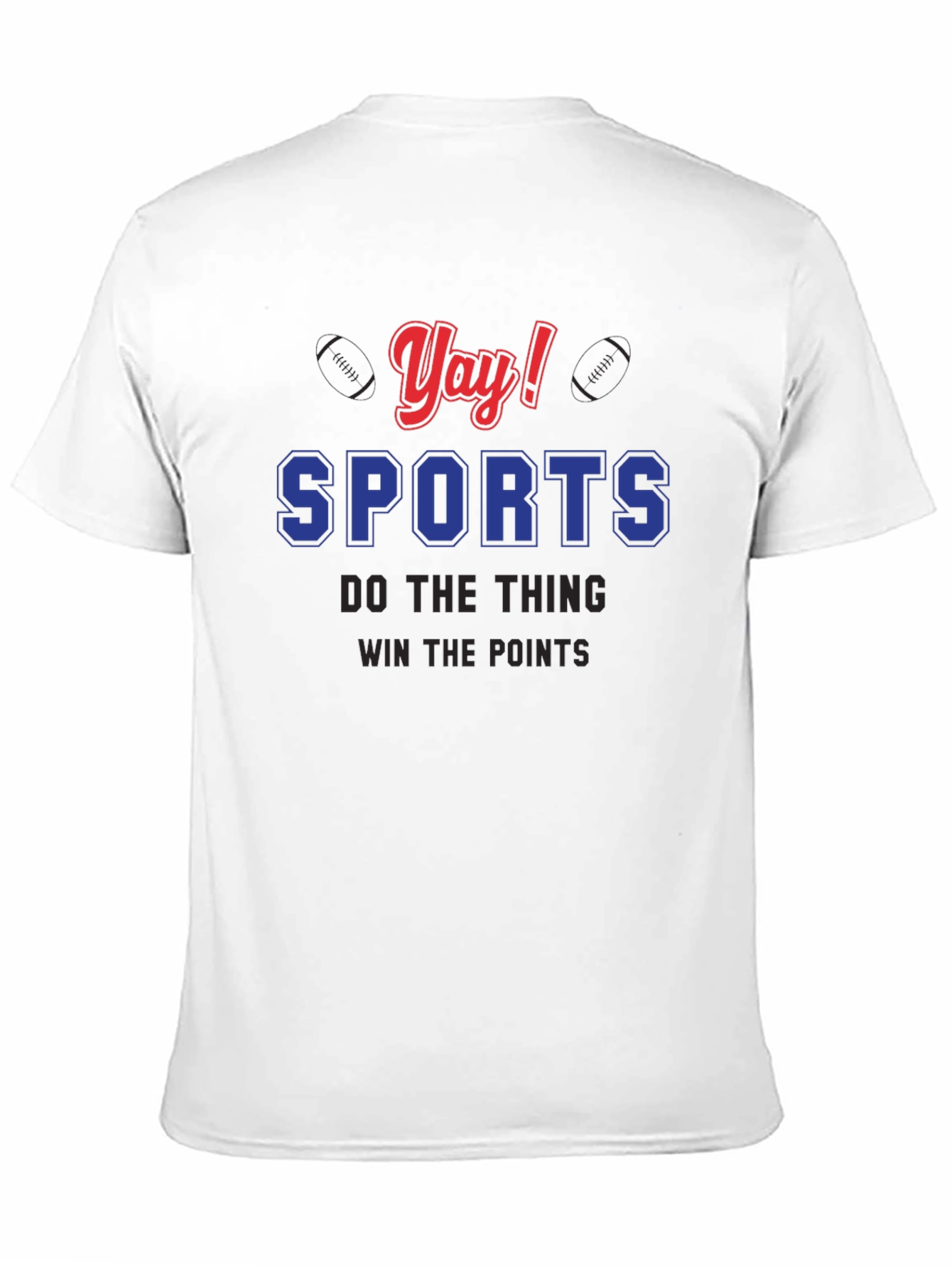 Yay! Sports T-Shirt - Black Cotton Tee