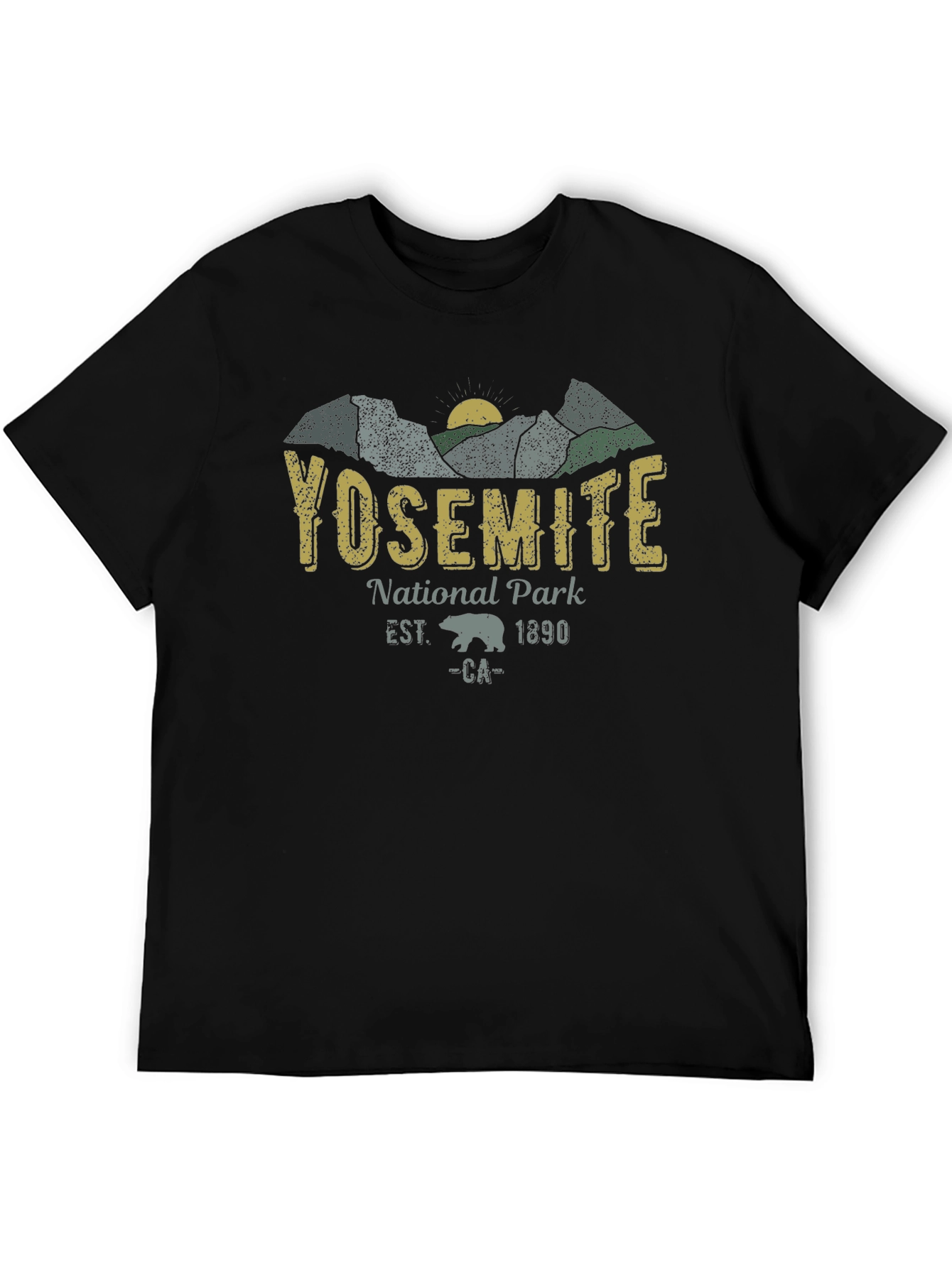 Yosemite National Park Black T-Shirt
