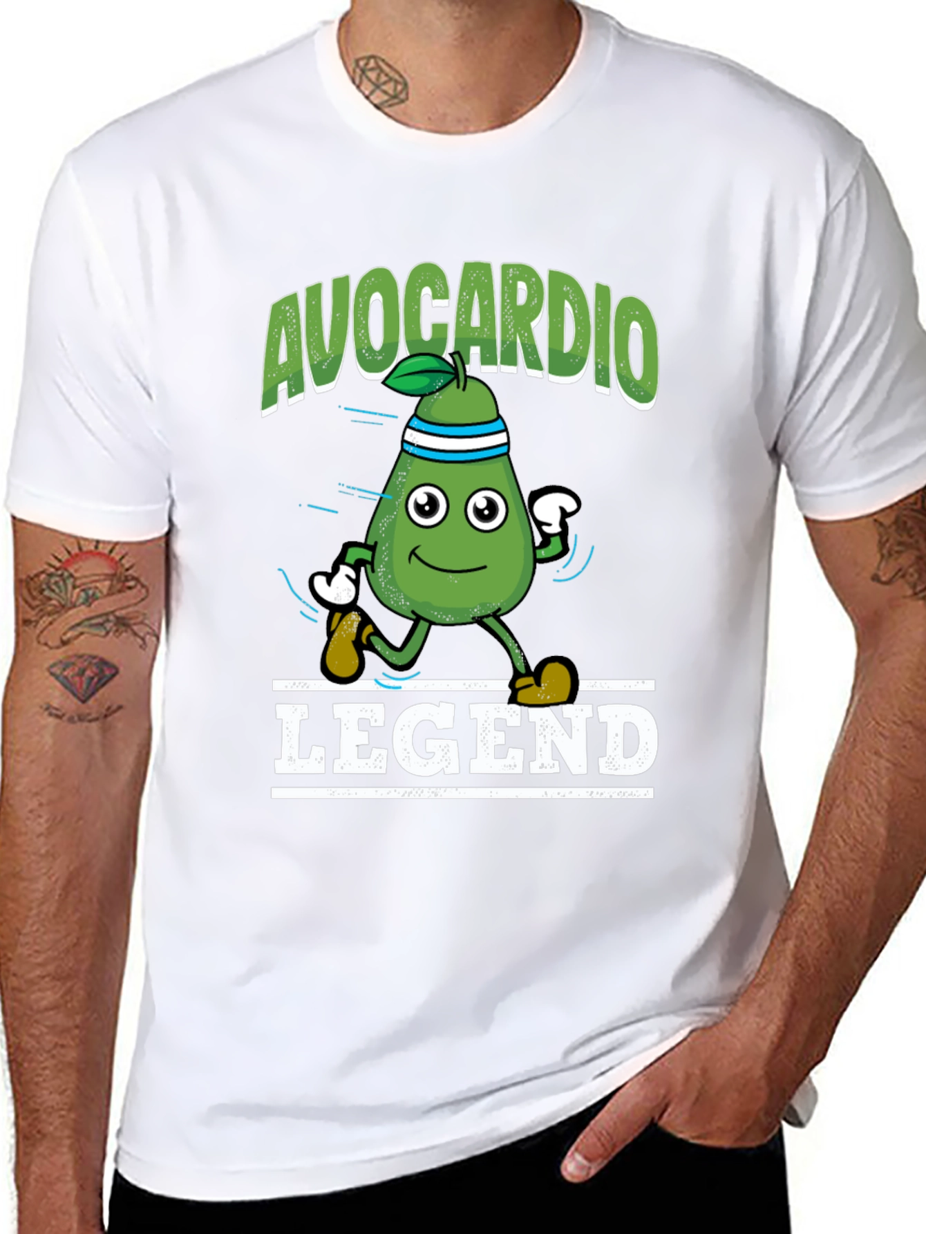 Avocardio Legend T-Shirt - Fitness Avocado Graphic Tee