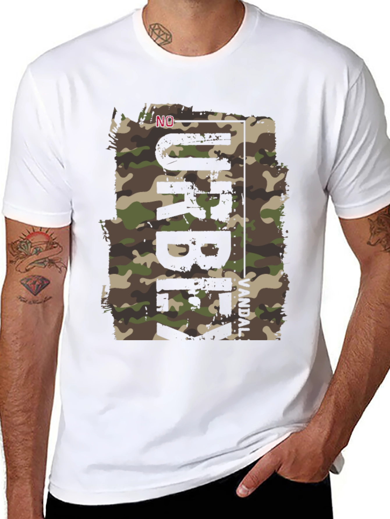 Urban Camo Print Mens T-Shirt