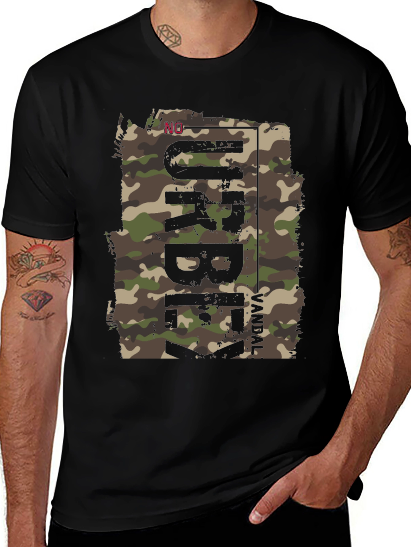 Urban Camo Print Mens T-Shirt