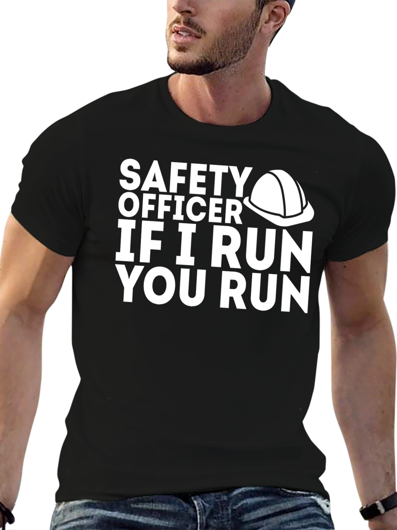 Safety Officer If I Run You Run Graphic T-Shirt