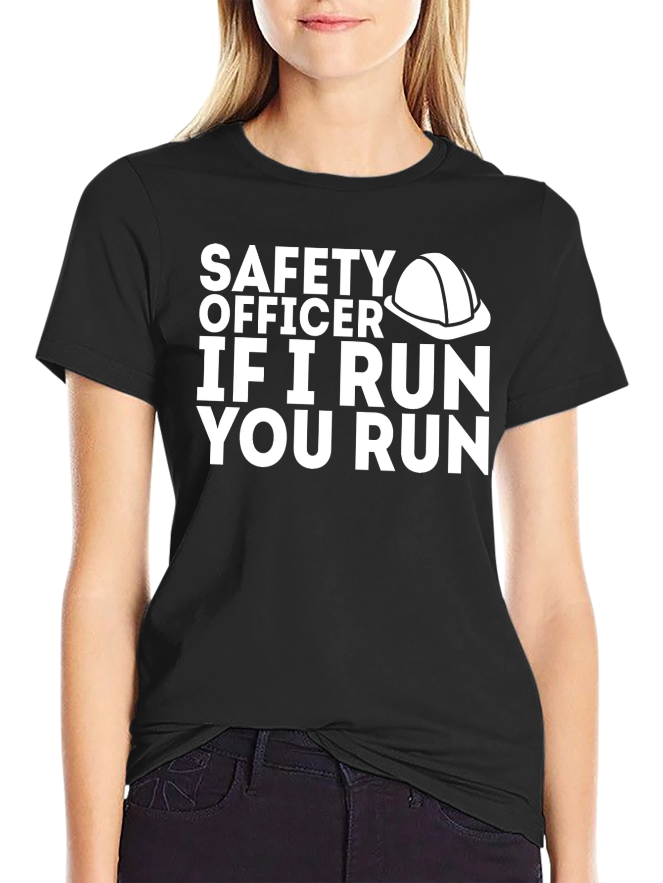 Safety Officer If I Run You Run Graphic T-Shirt