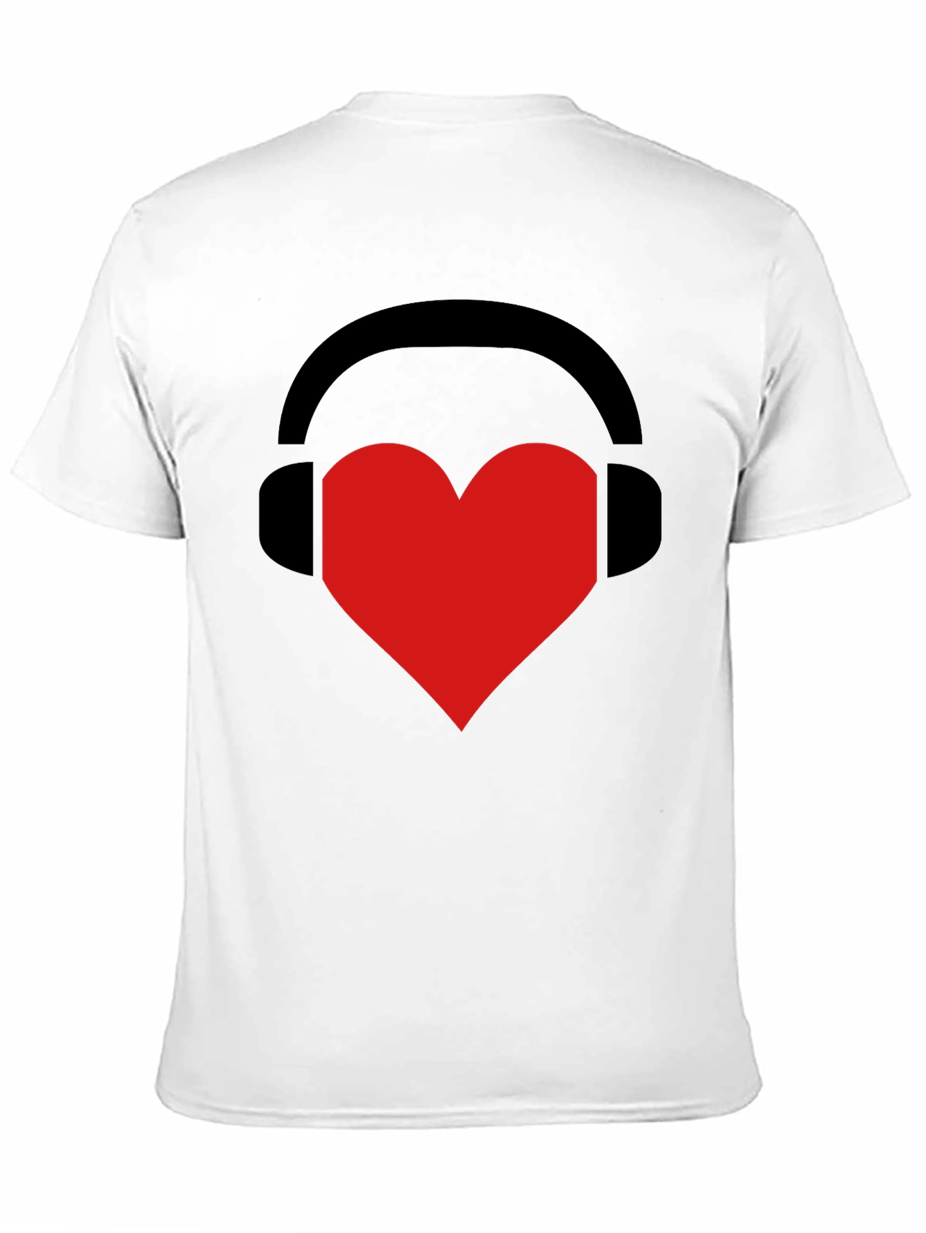 Music Lover Tee: Heart Headphones Graphic T-Shirt
