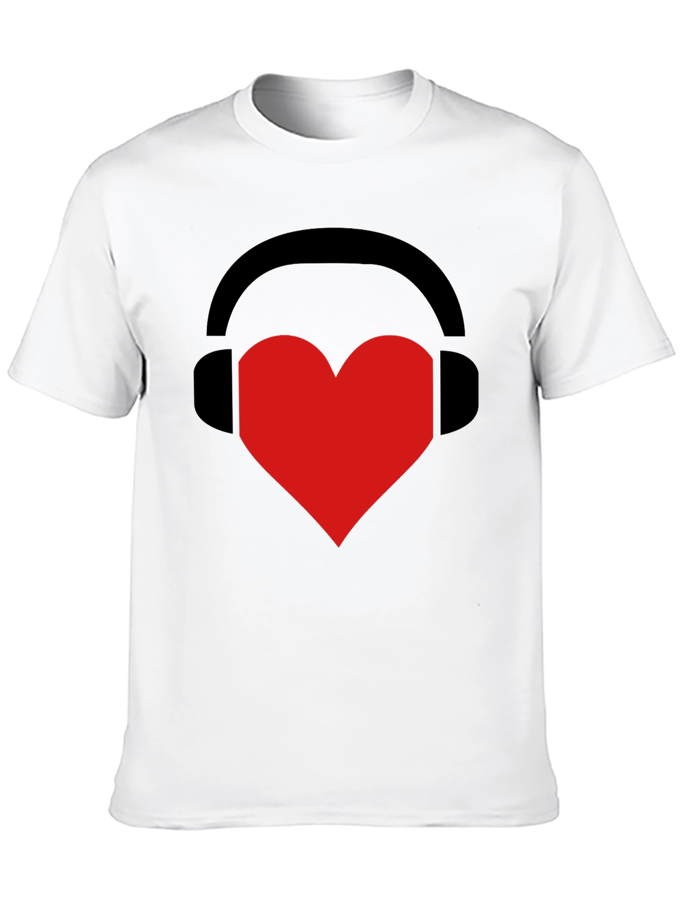 Music Lover Tee: Heart Headphones Graphic T-Shirt
