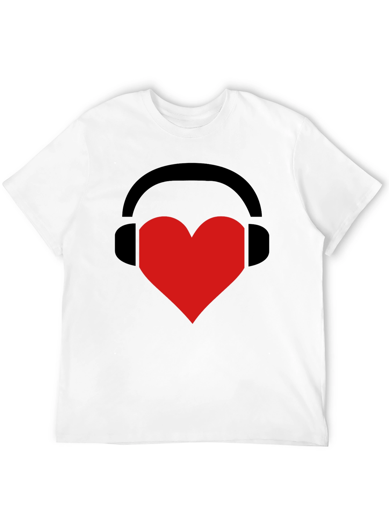 Music Lover Tee: Heart Headphones Graphic T-Shirt