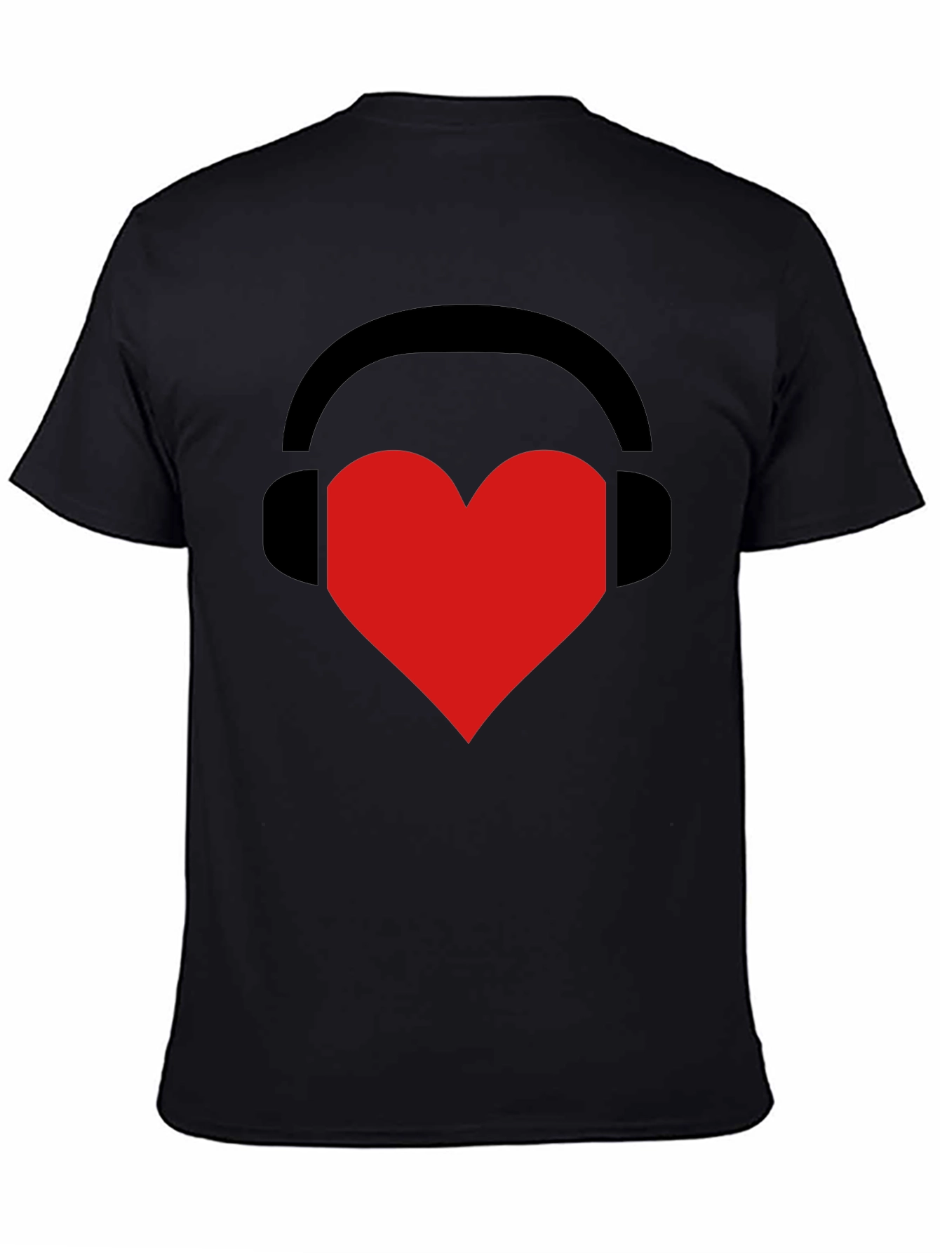Music Lover Tee: Heart Headphones Graphic T-Shirt