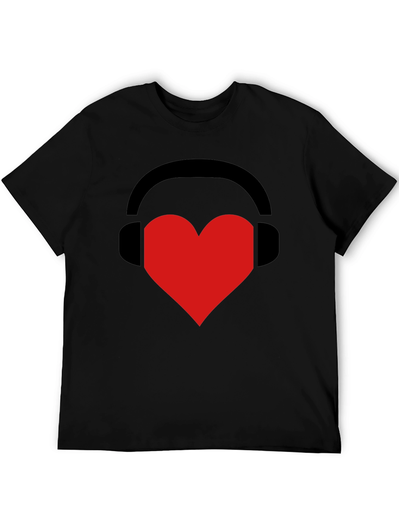 Music Lover Tee: Heart Headphones Graphic T-Shirt