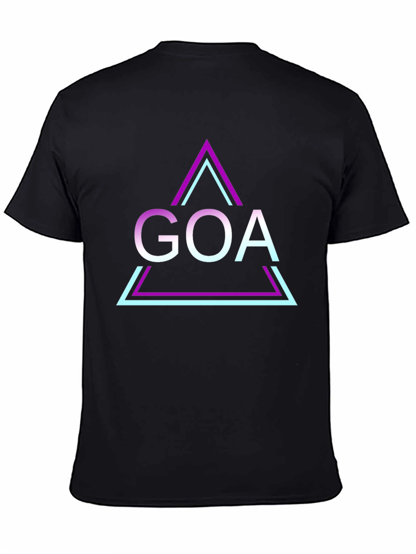 Retro Goa Triangle T-Shirt - Black Graphic Tee