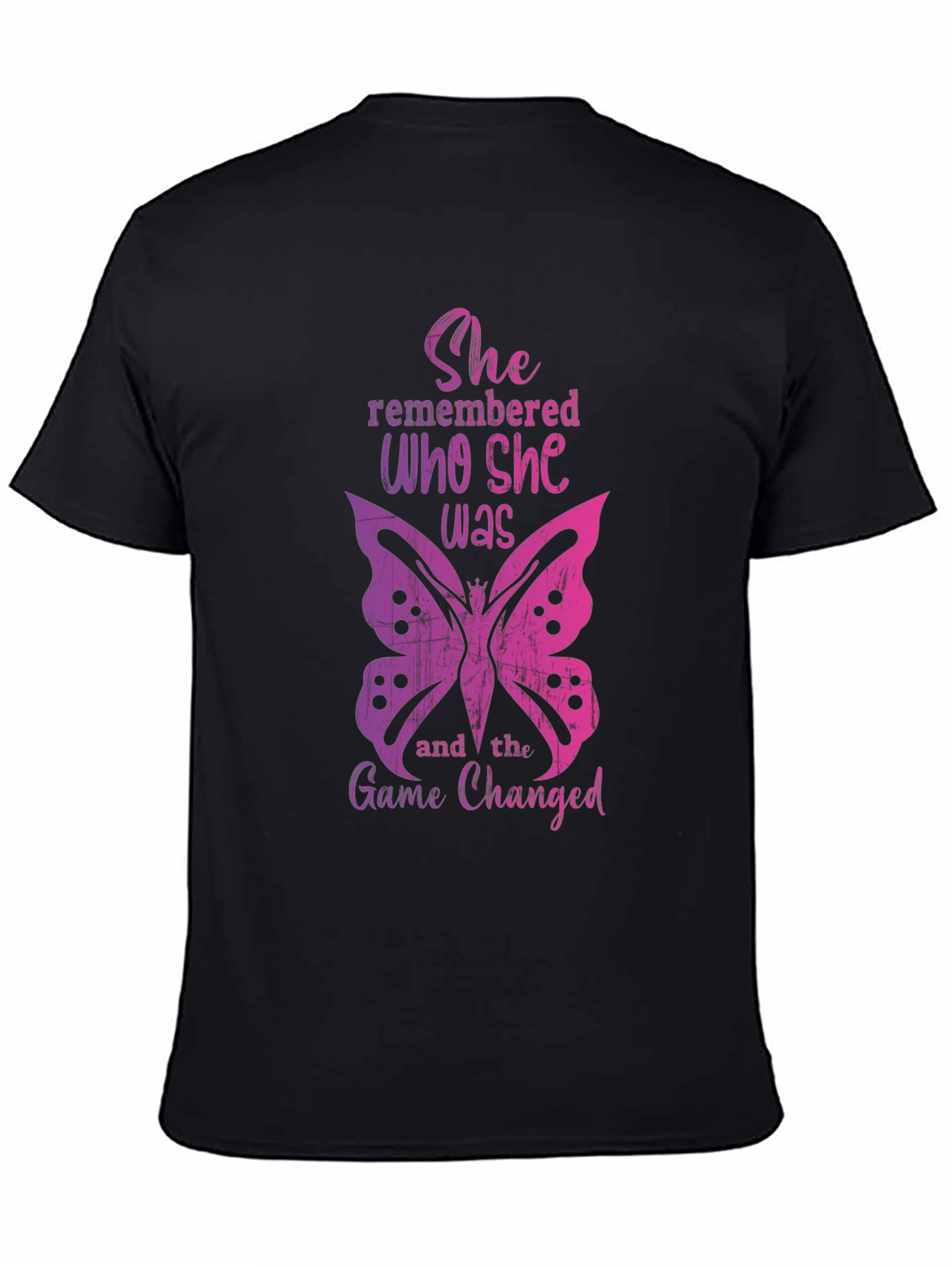 She Remembered Butterfly Graphic Tee - Empowering Womens T-Shirt