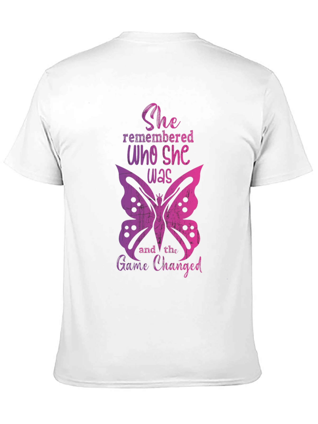 She Remembered Butterfly Graphic Tee - Empowering Womens T-Shirt
