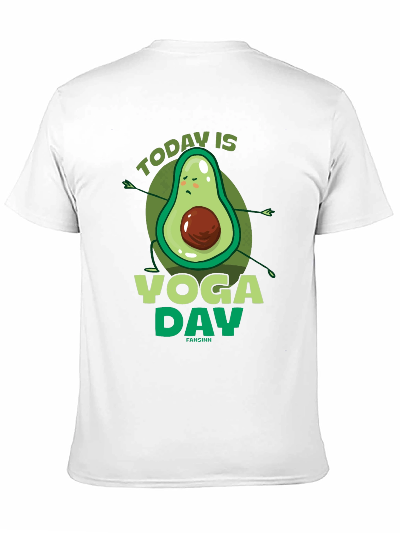 Yoga Avocado Black T-Shirt - Today is Yoga Day