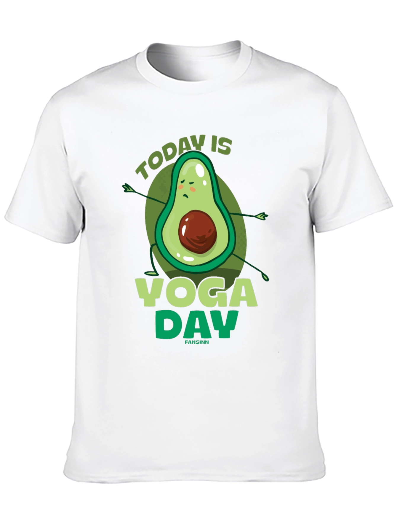 Yoga Avocado Black T-Shirt - Today is Yoga Day