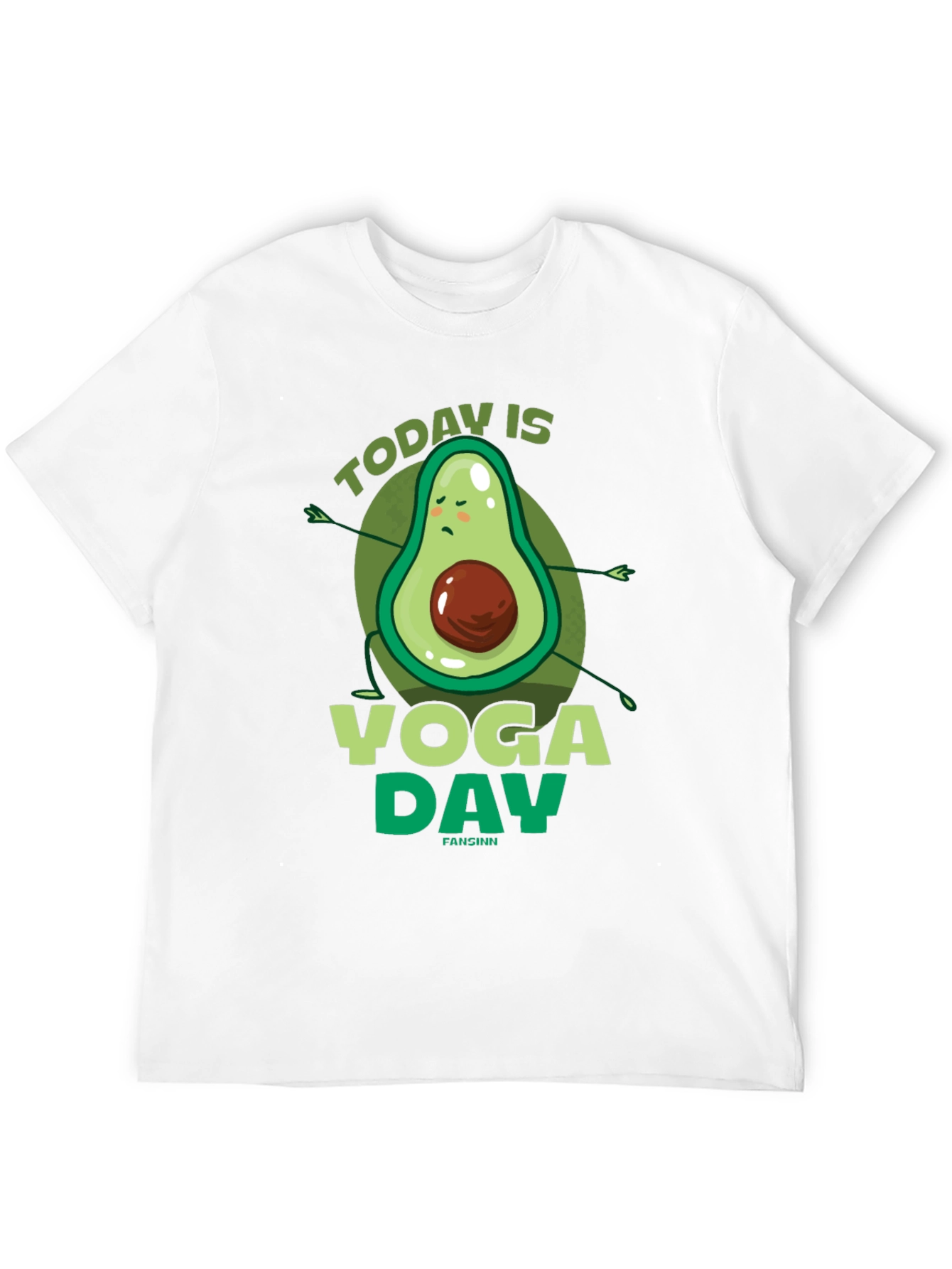 Yoga Avocado Black T-Shirt - Today is Yoga Day
