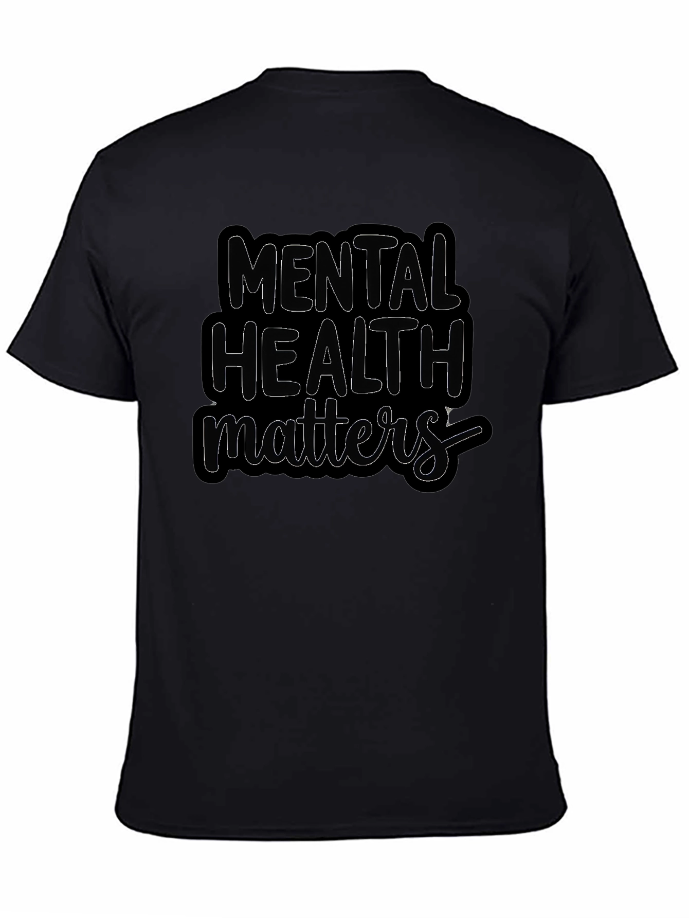 Mental Health Matters Black Graphic T-Shirt