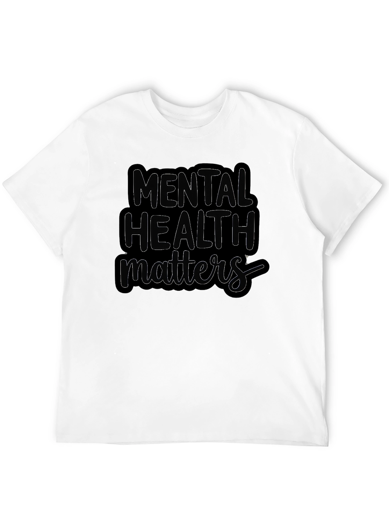 Mental Health Matters Black Graphic T-Shirt