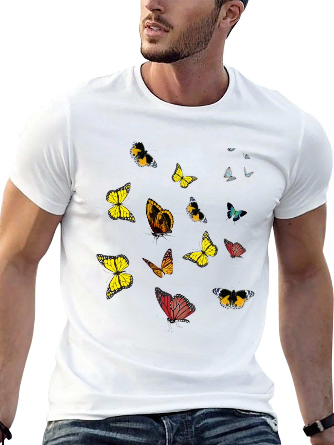 Butterfly Graphic Black T-Shirt