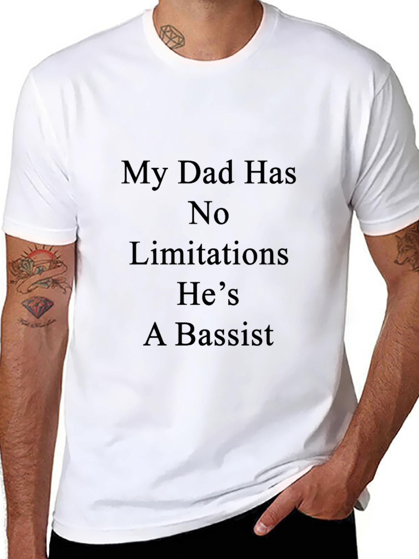 Dad Bassist Tee - No Limitations