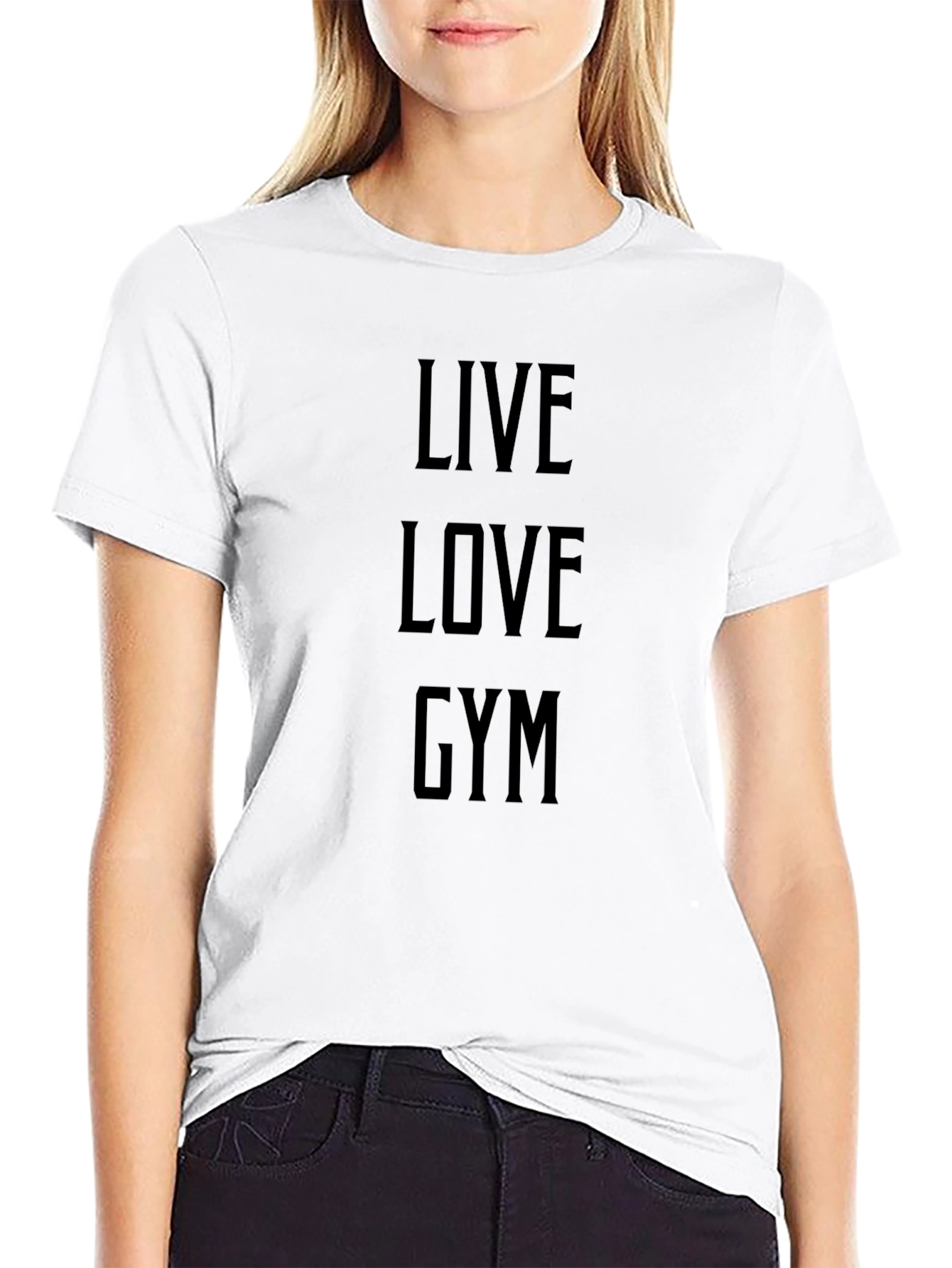 Live Love Gym Black Graphic Tee - Fitness Apparel