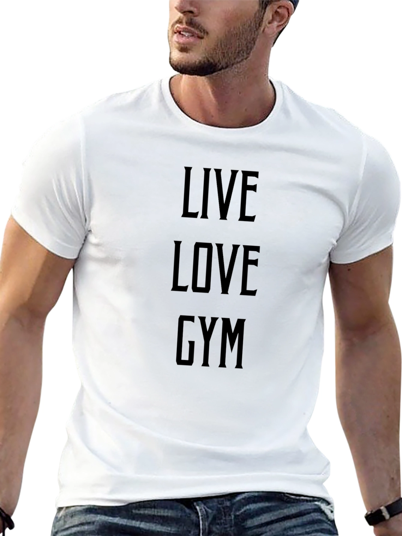 Live Love Gym Black Graphic Tee - Fitness Apparel