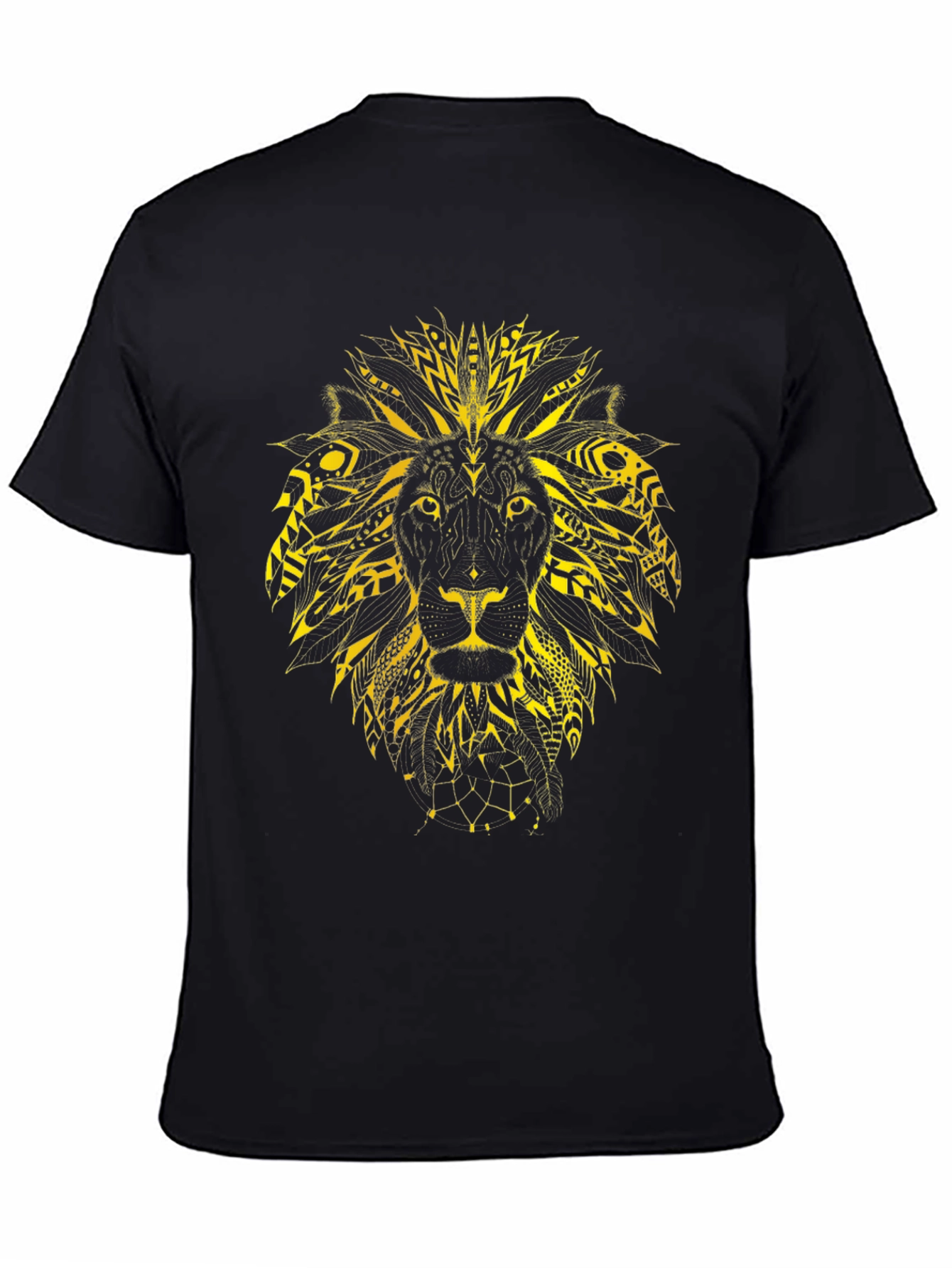 Lion Graphic Print Black Tee