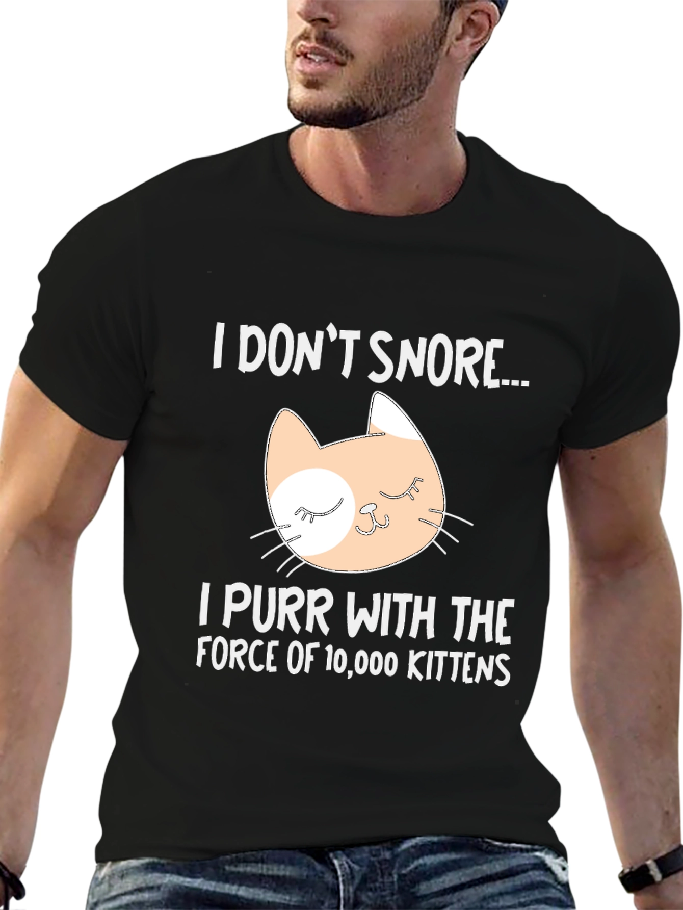 I Dont Snore Cat T-Shirt - Purr Power!