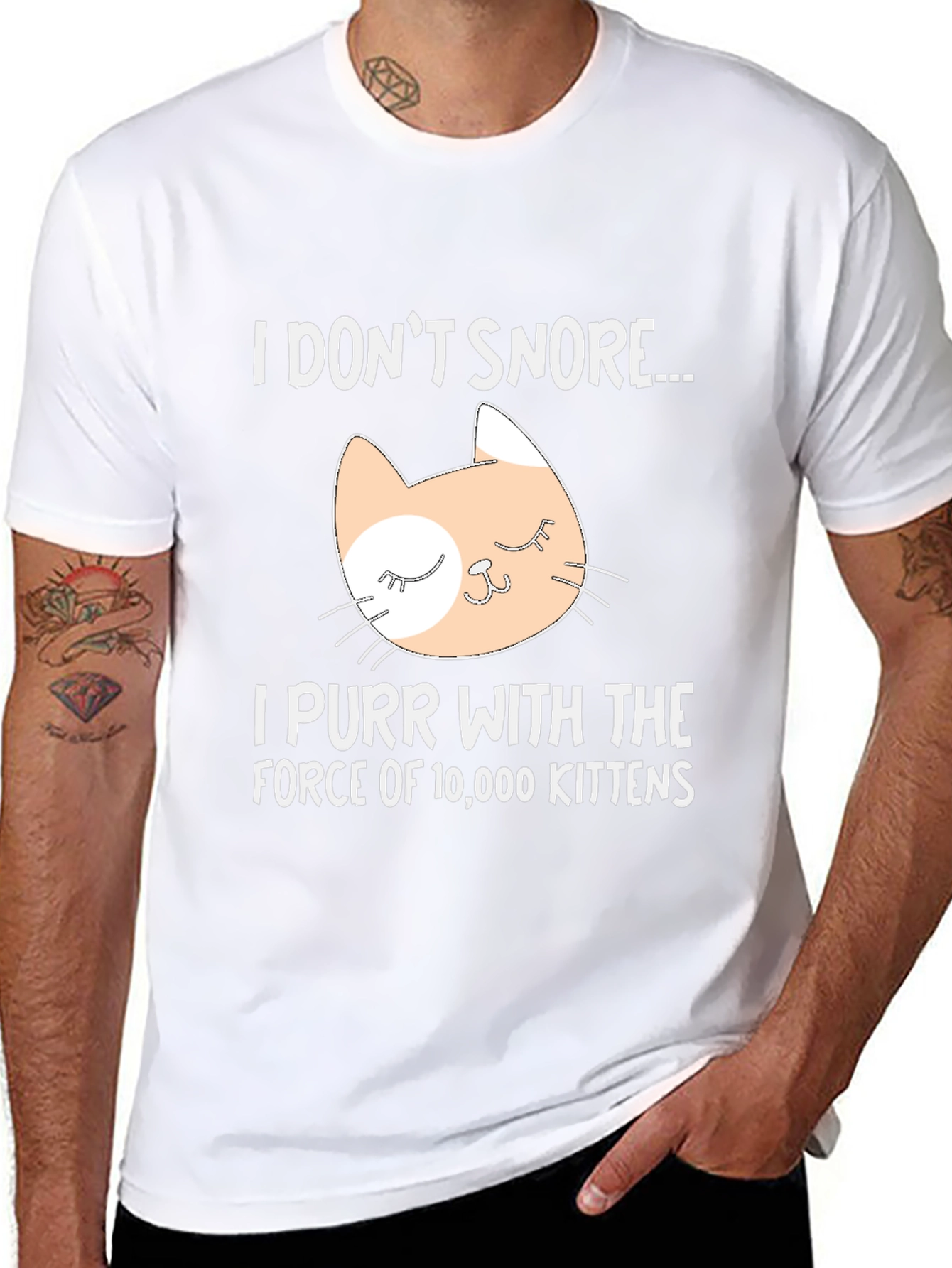 I Dont Snore Cat T-Shirt - Purr Power!
