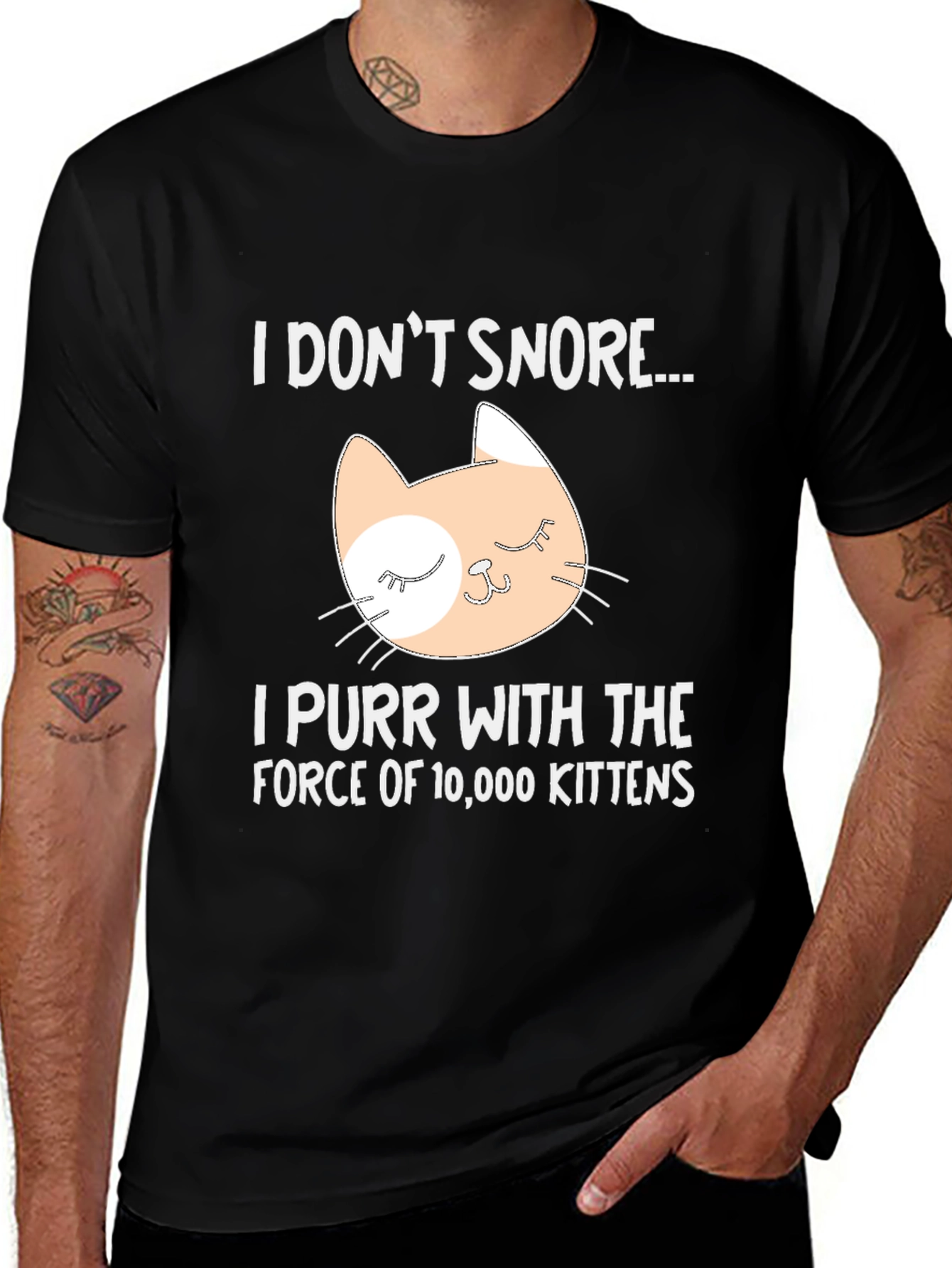 I Dont Snore Cat T-Shirt - Purr Power!
