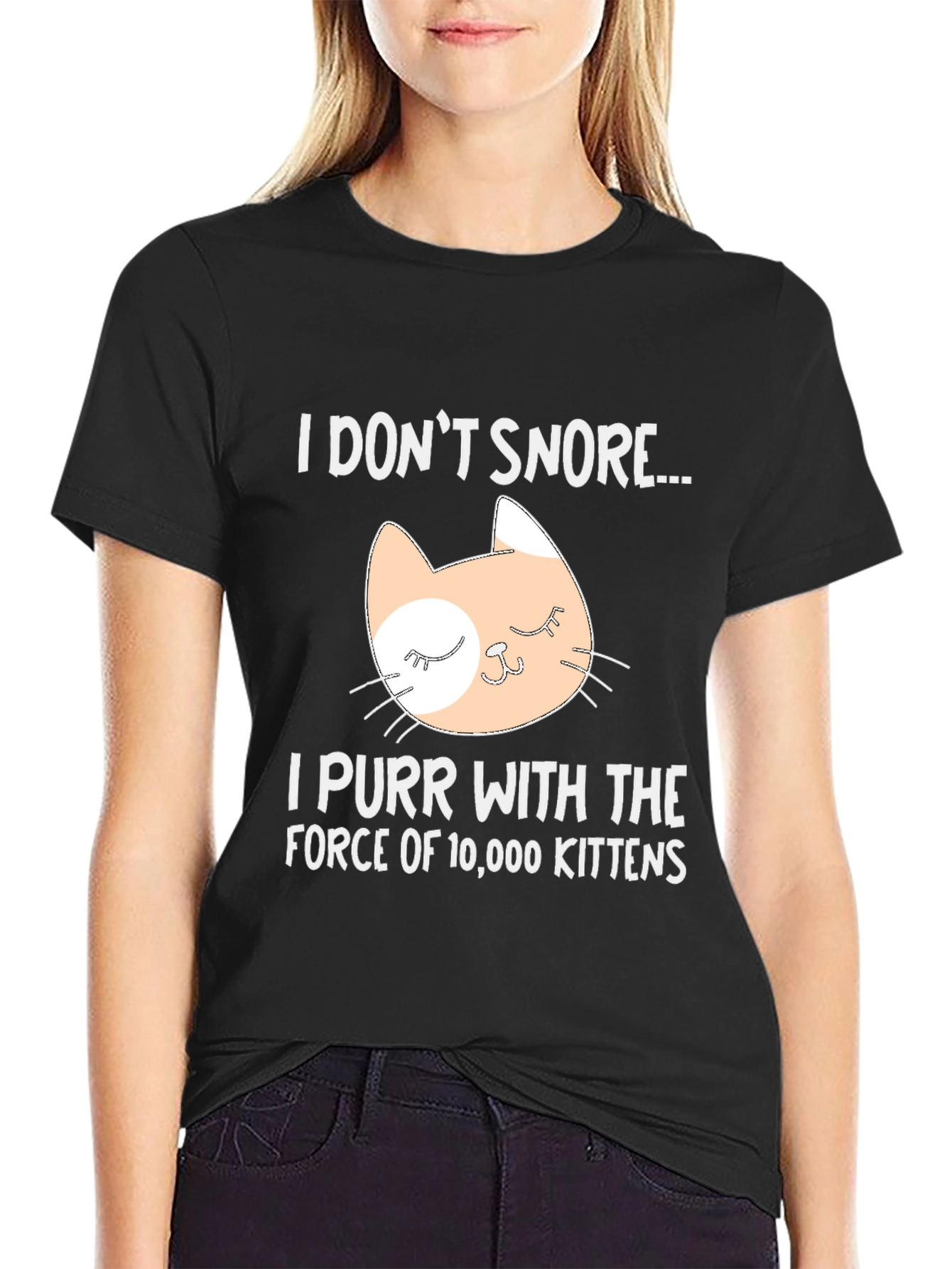 I Dont Snore Cat T-Shirt - Purr Power!