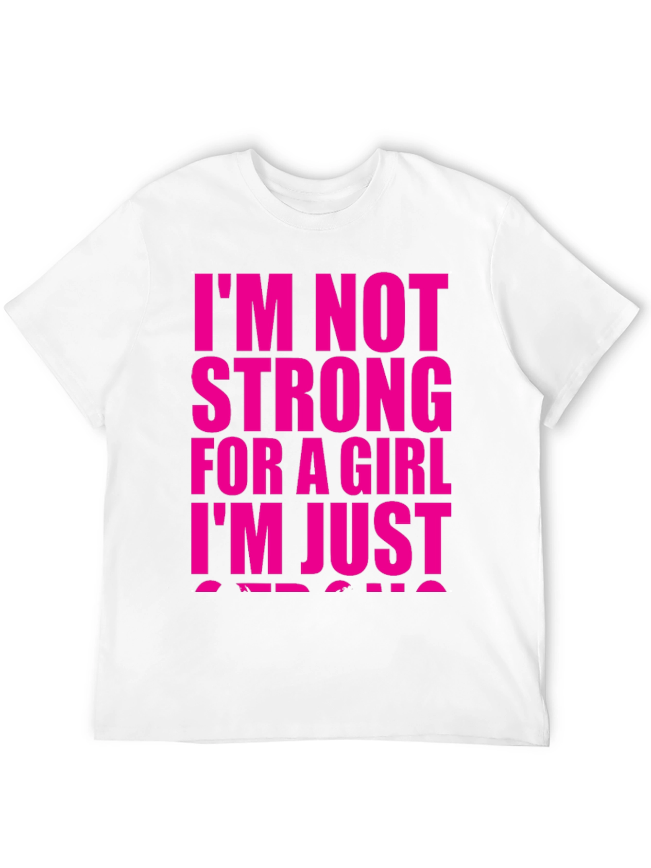 Strong Girl Graphic Tee - Black Cotton Casual Shirt