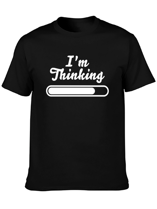Im Thinking Mens Black Graphic Tee