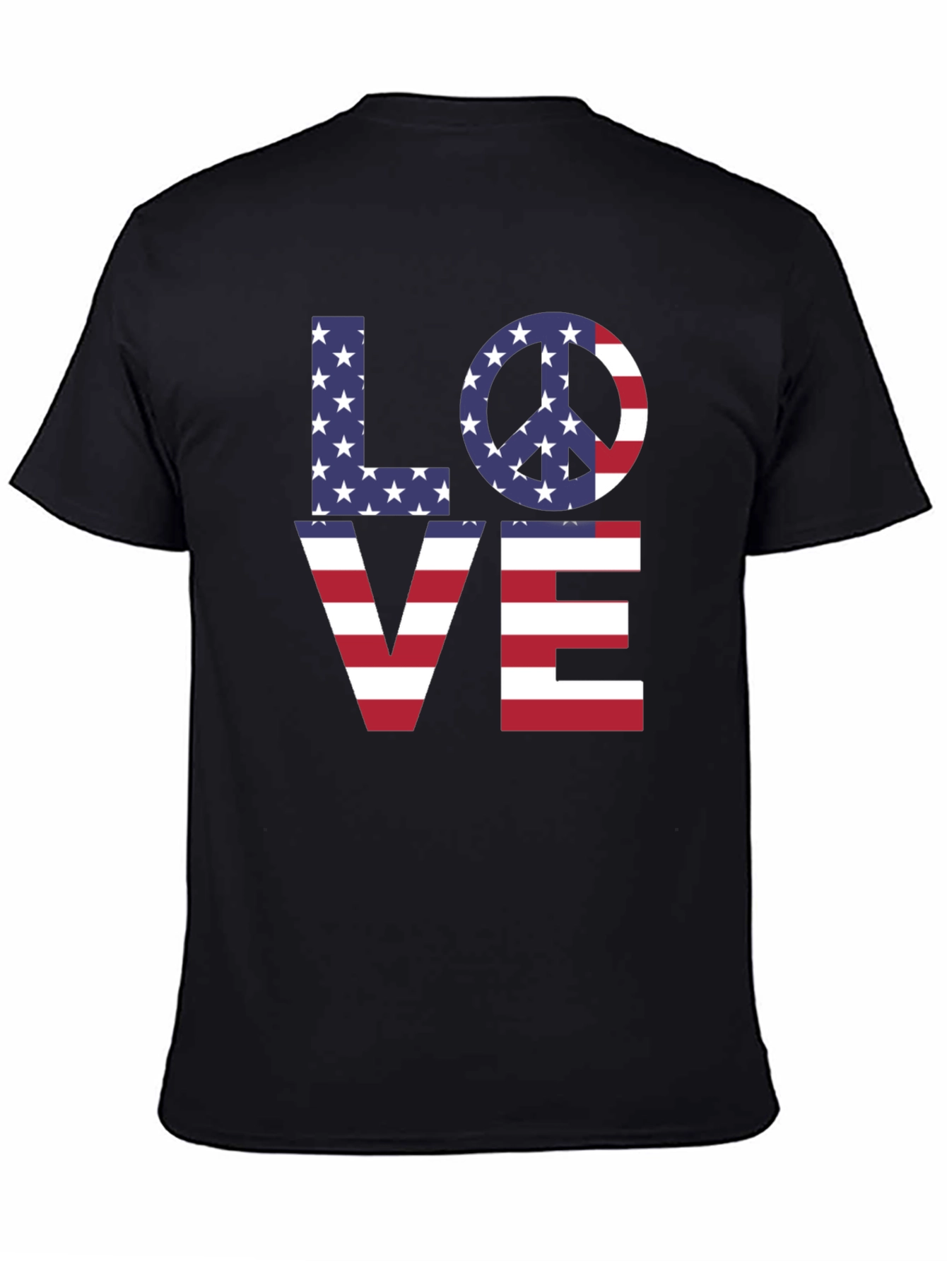Patriotic Love Graphic T-Shirt - USA Pride Tee