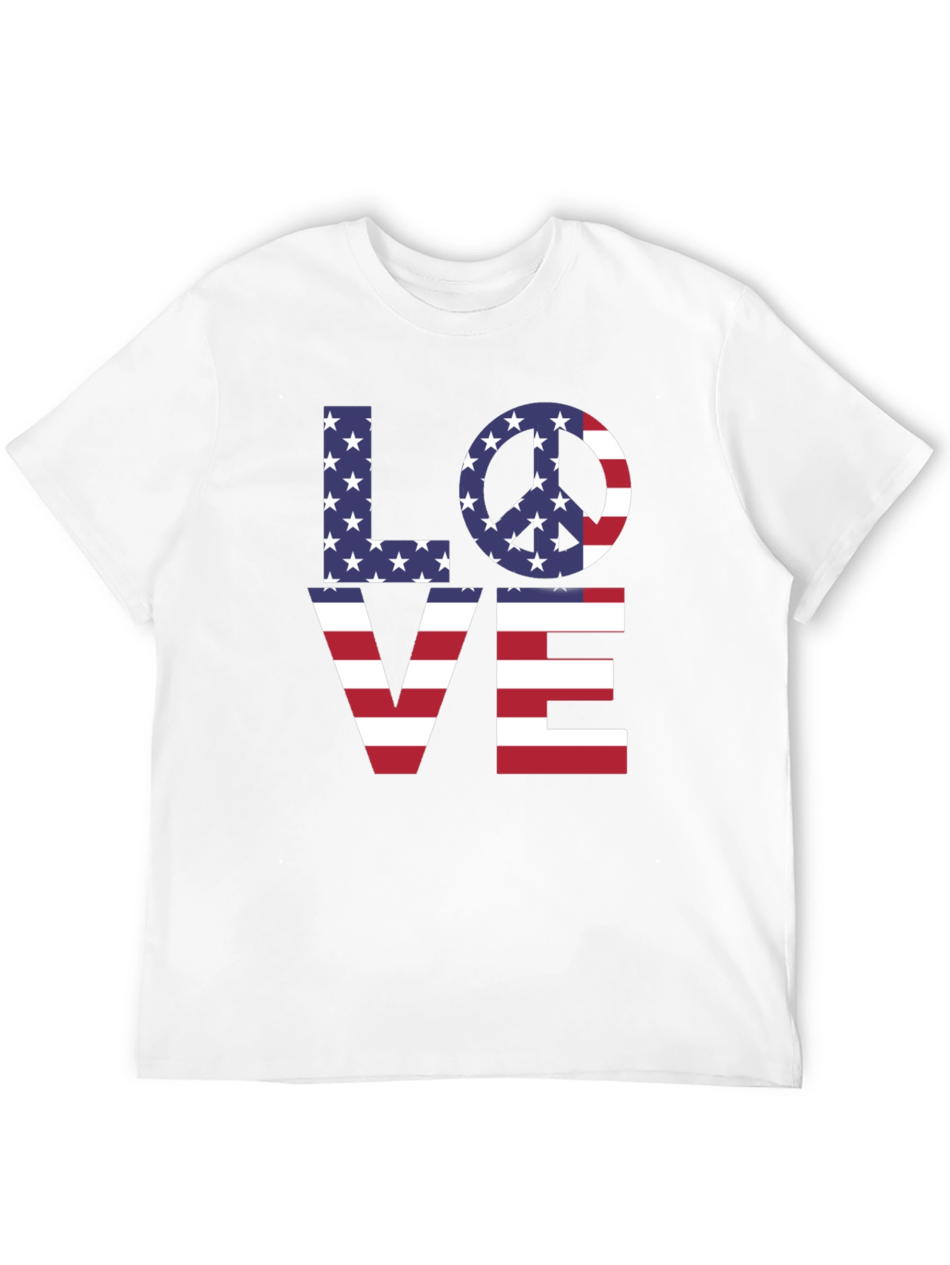 Patriotic Love Graphic T-Shirt - USA Pride Tee