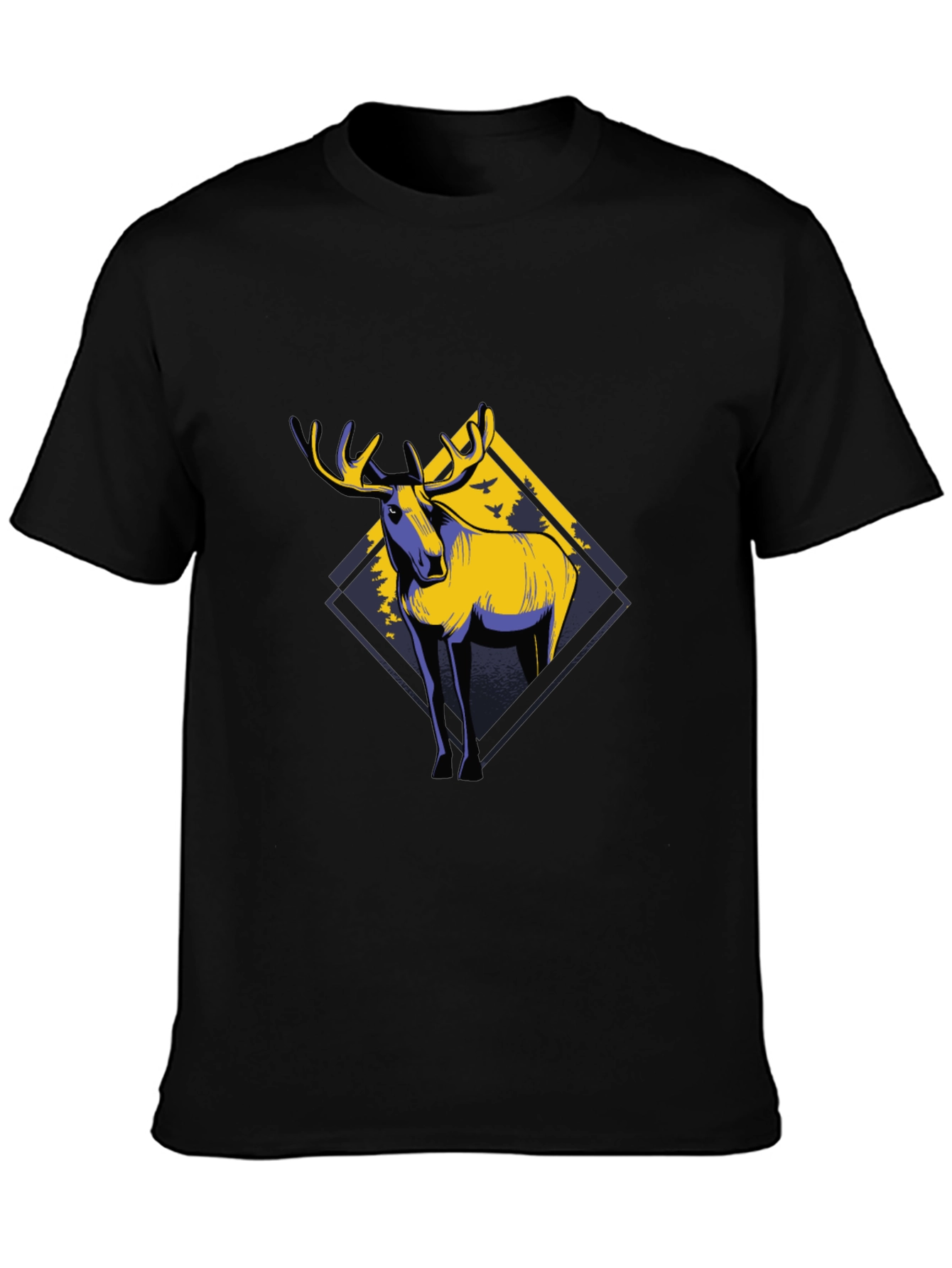 Moose Graphic Black T-Shirt