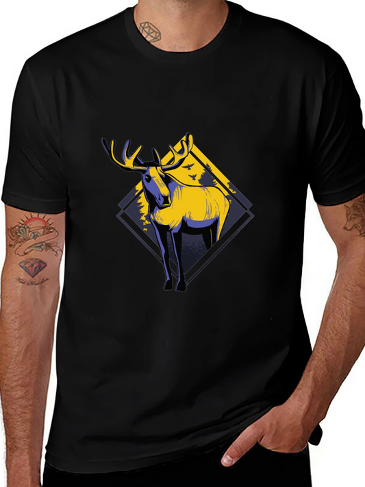 Moose Graphic Black T-Shirt
