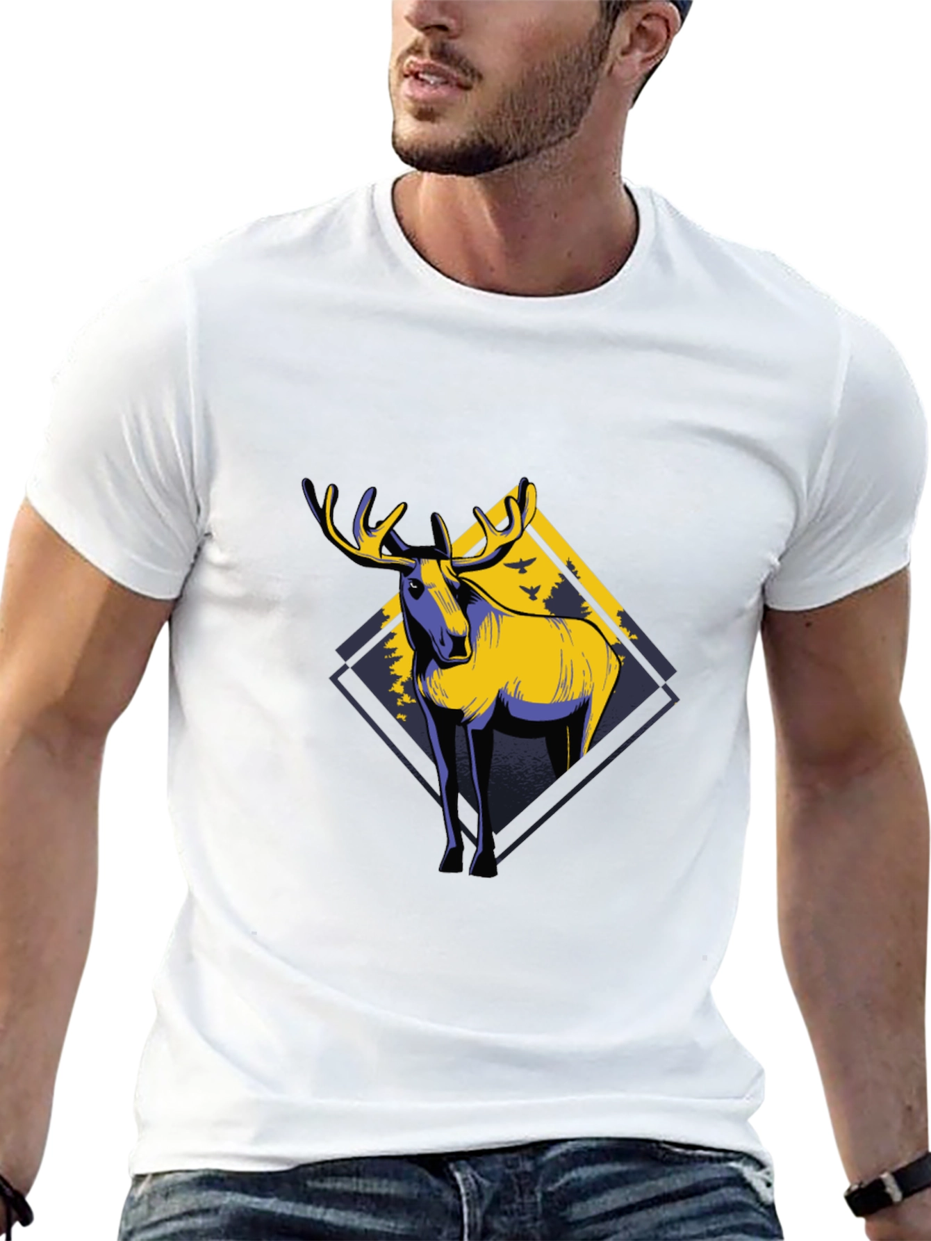 Moose Graphic Black T-Shirt