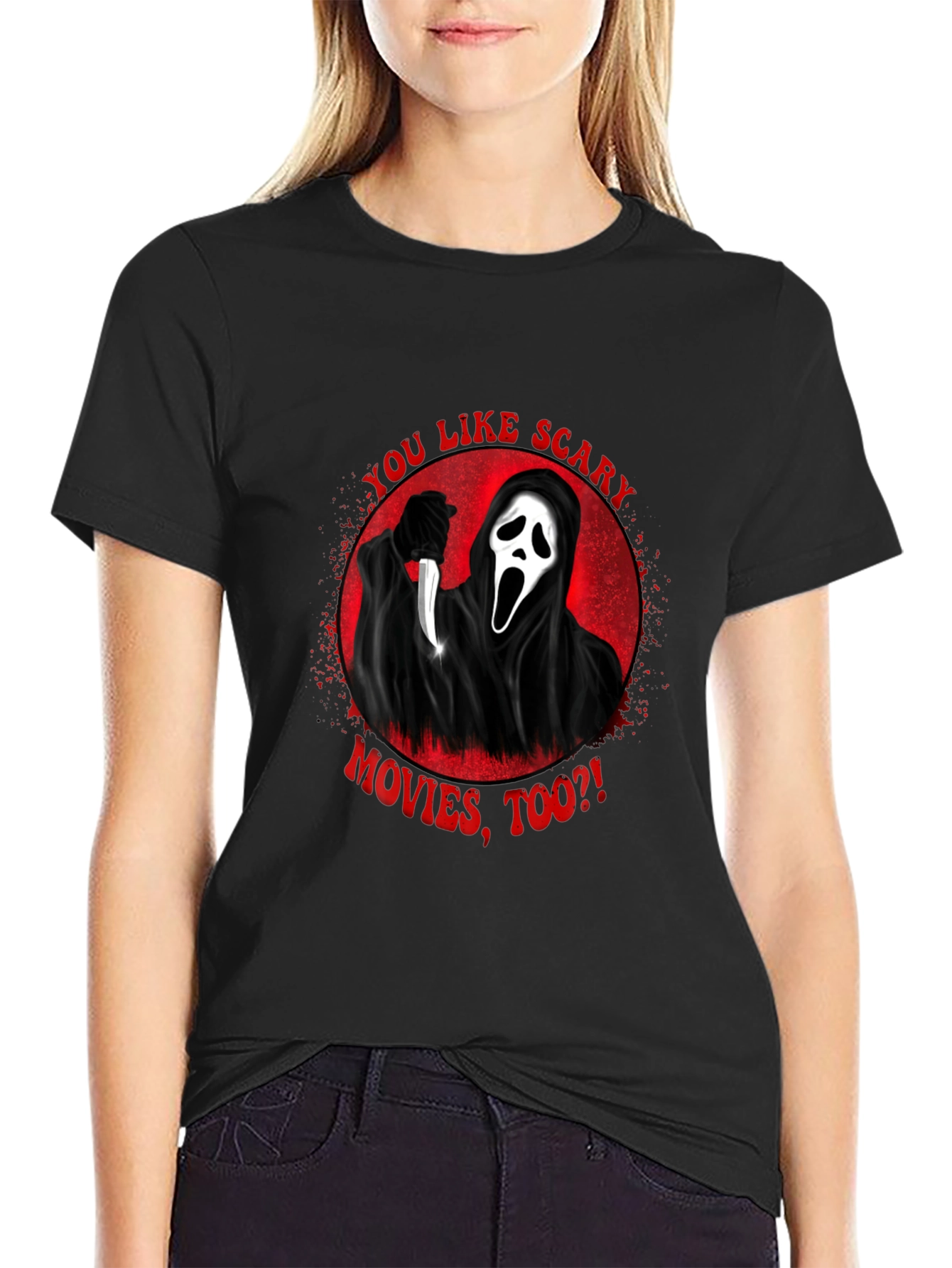 Scream Movie Graphic T-Shirt - You Like Scary Movies?