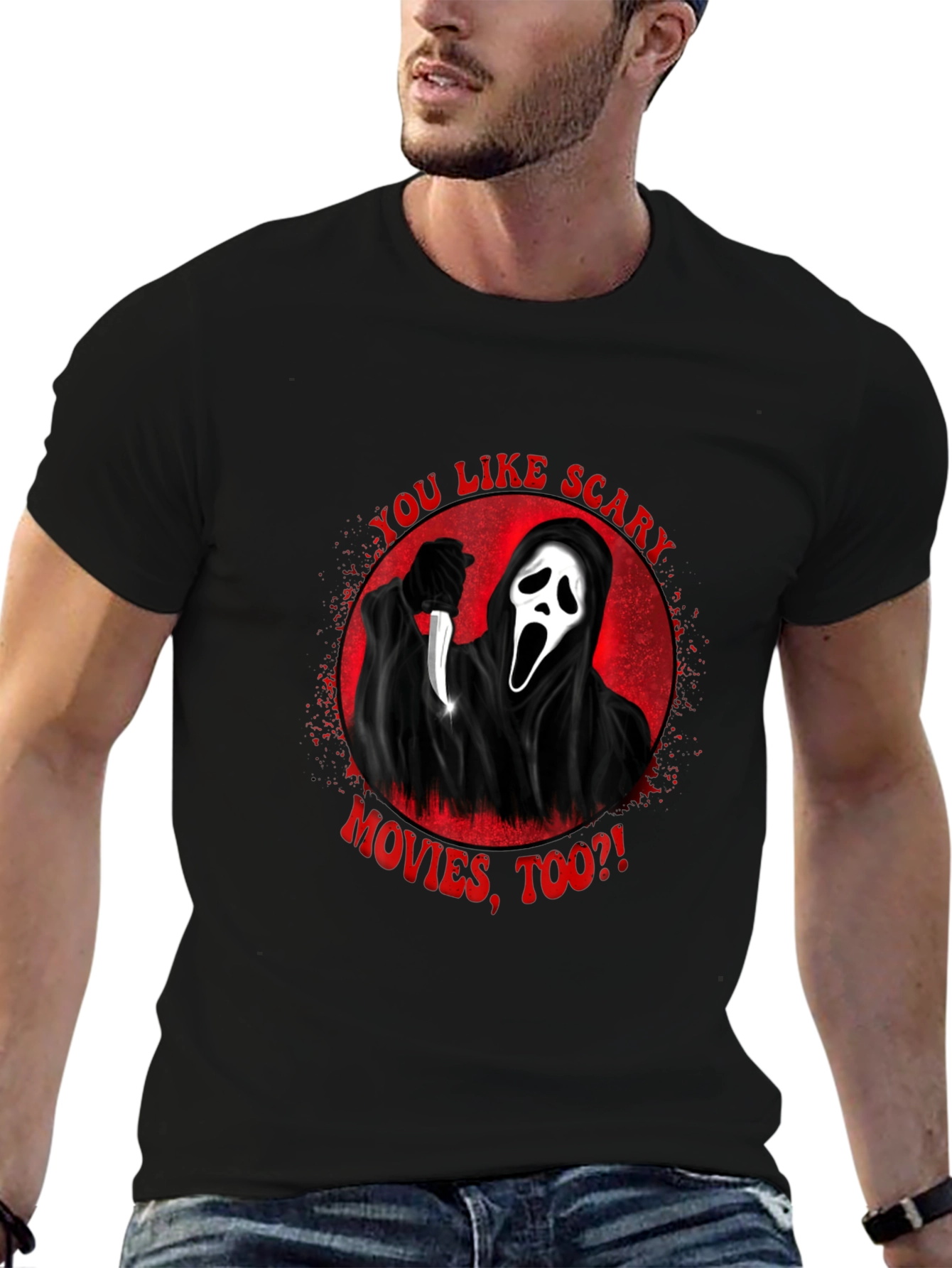 Scream Movie Graphic T-Shirt - You Like Scary Movies?