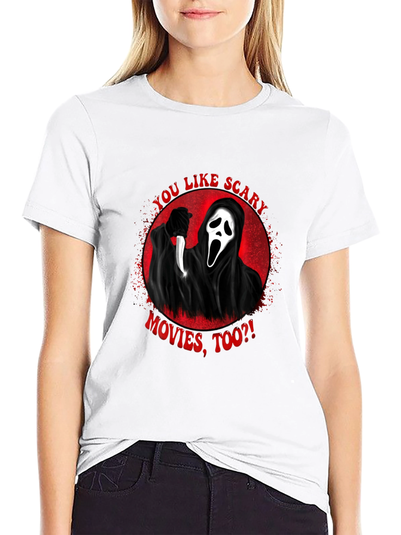 Scream Movie Graphic T-Shirt - You Like Scary Movies?