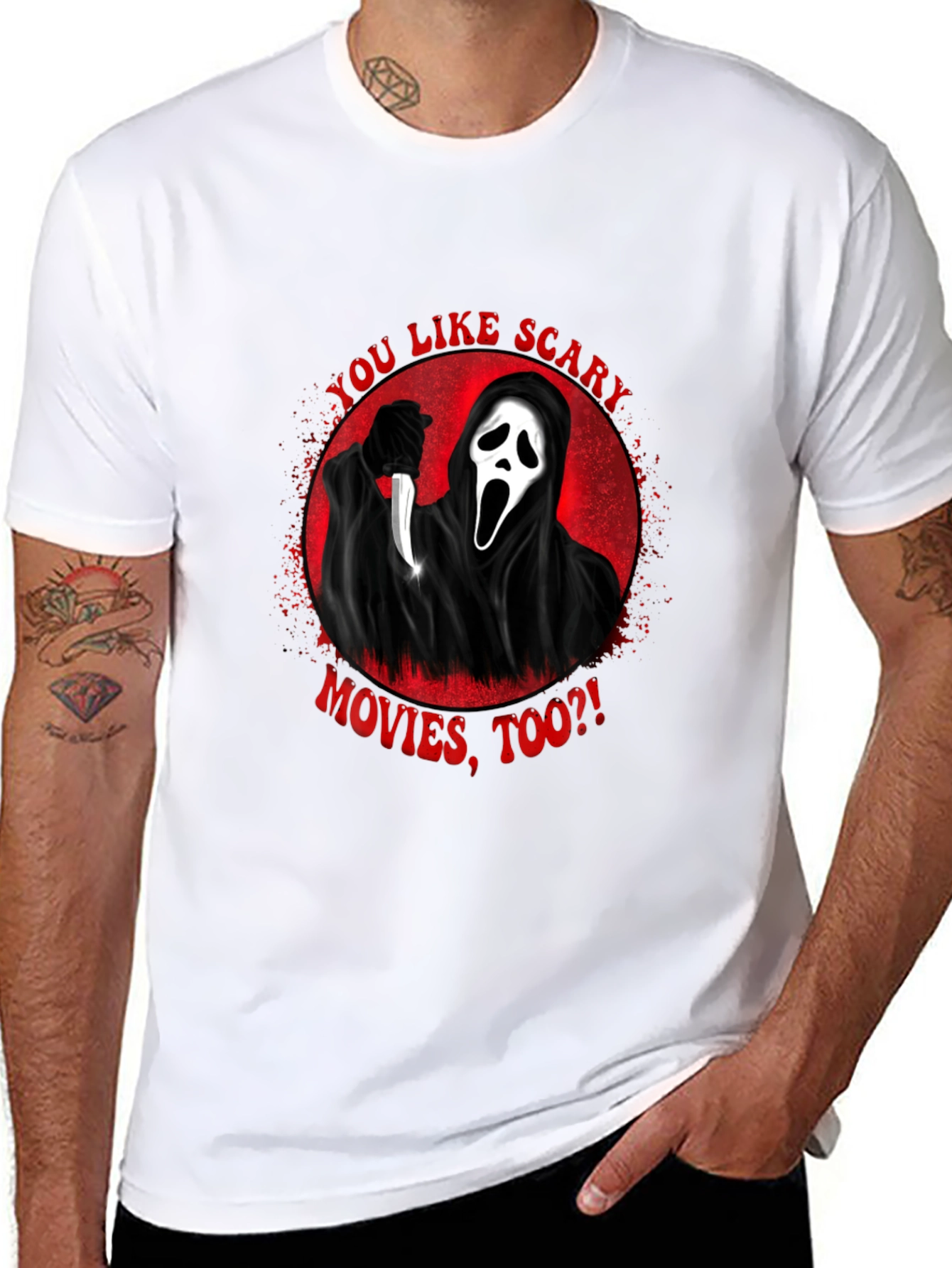 Scream Movie Graphic T-Shirt - You Like Scary Movies?